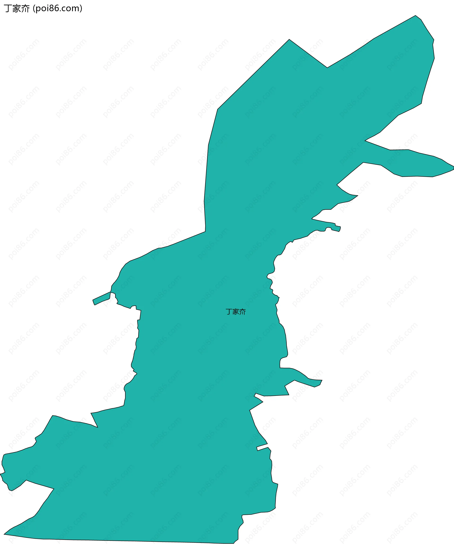 丁家夼边界地图