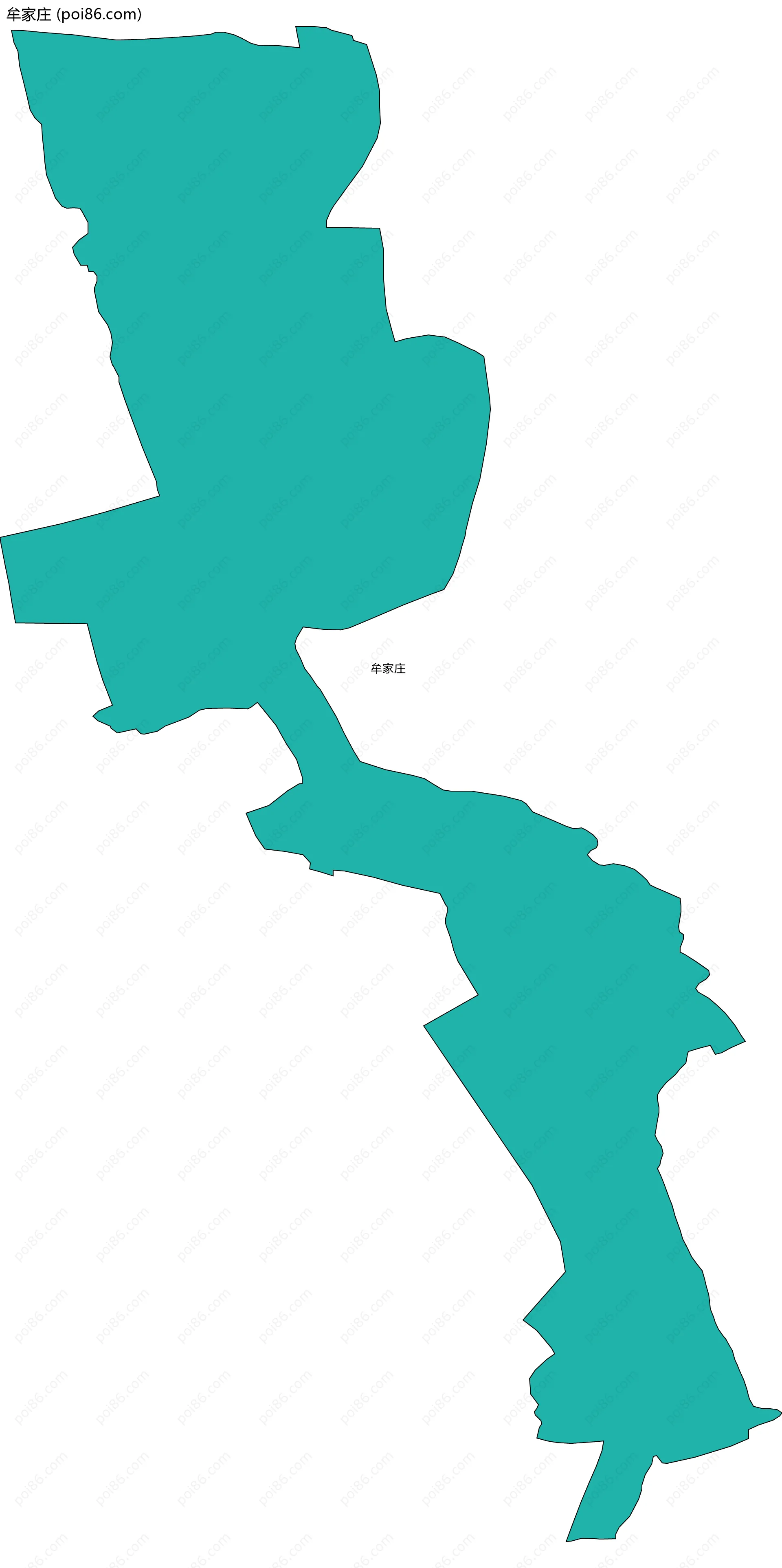 牟家庄边界地图