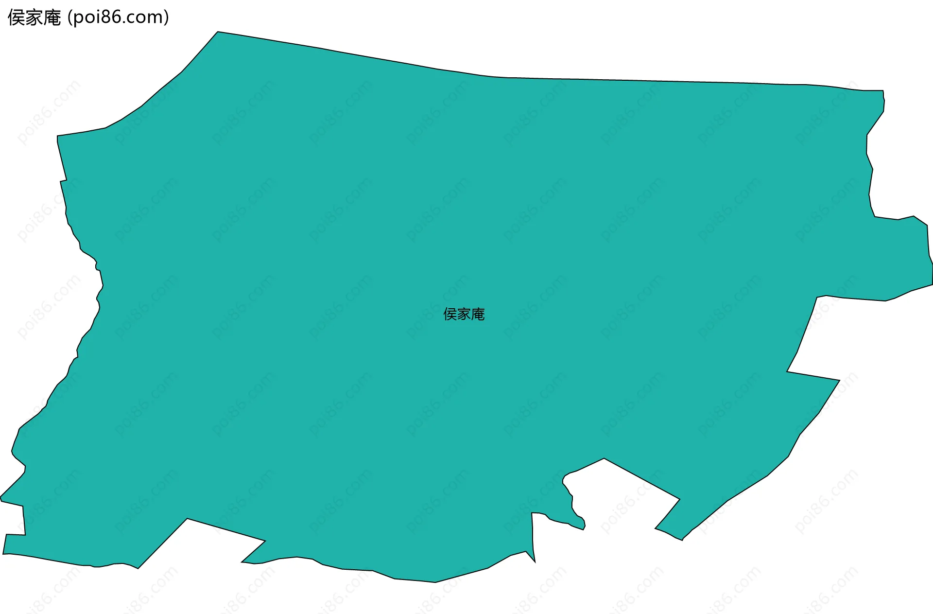 侯家庵边界地图