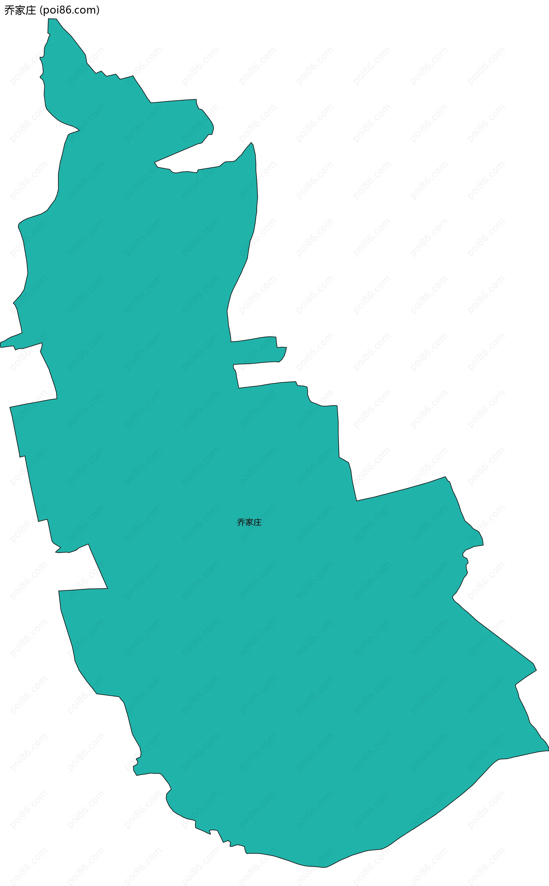 乔家庄边界地图