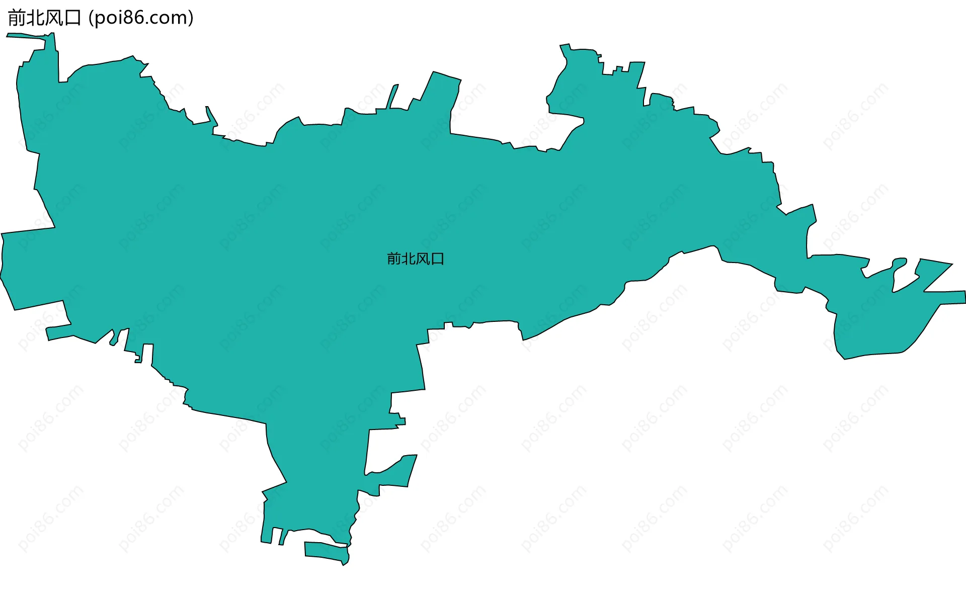 前北风口边界地图