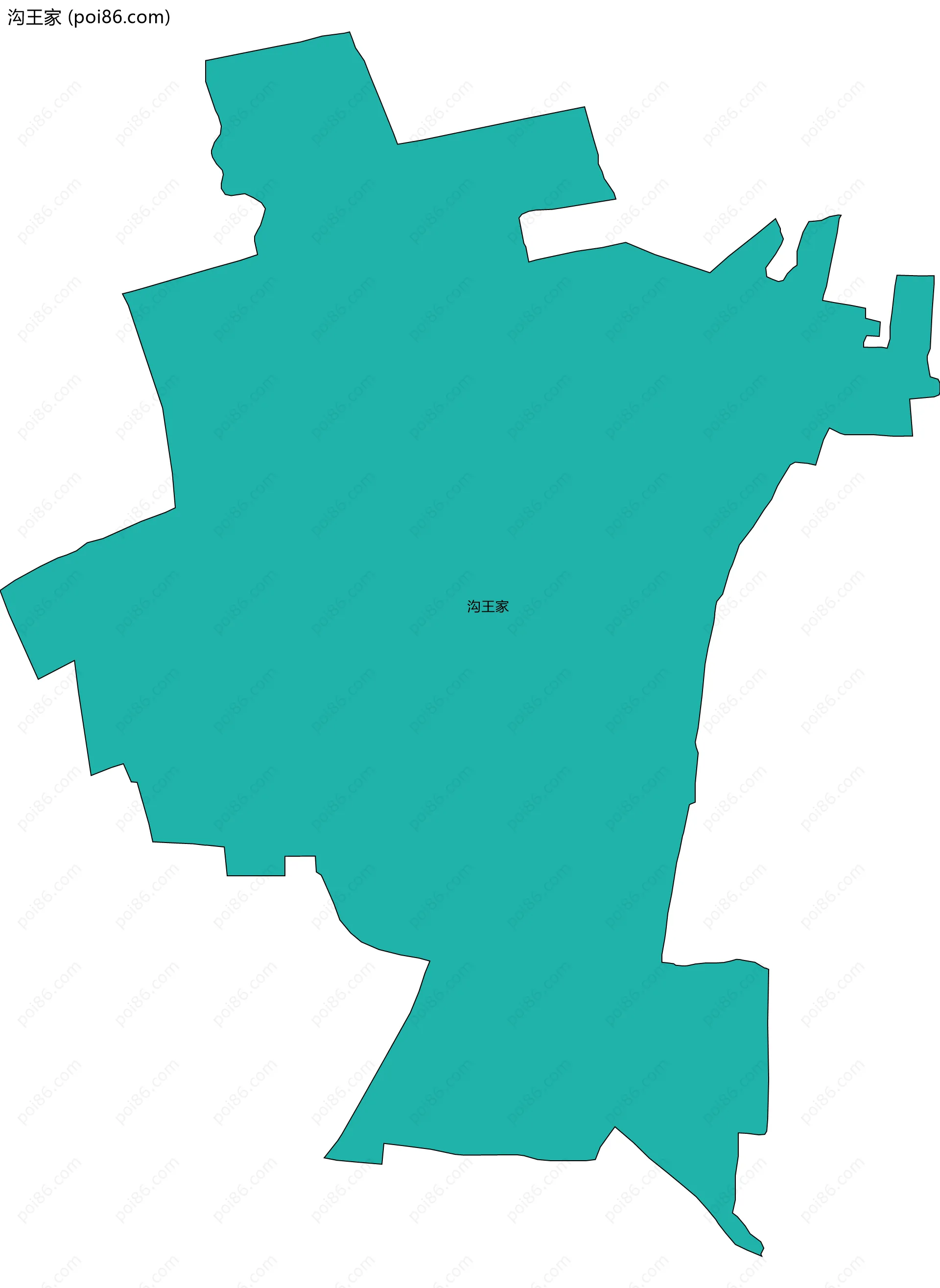 沟王家边界地图