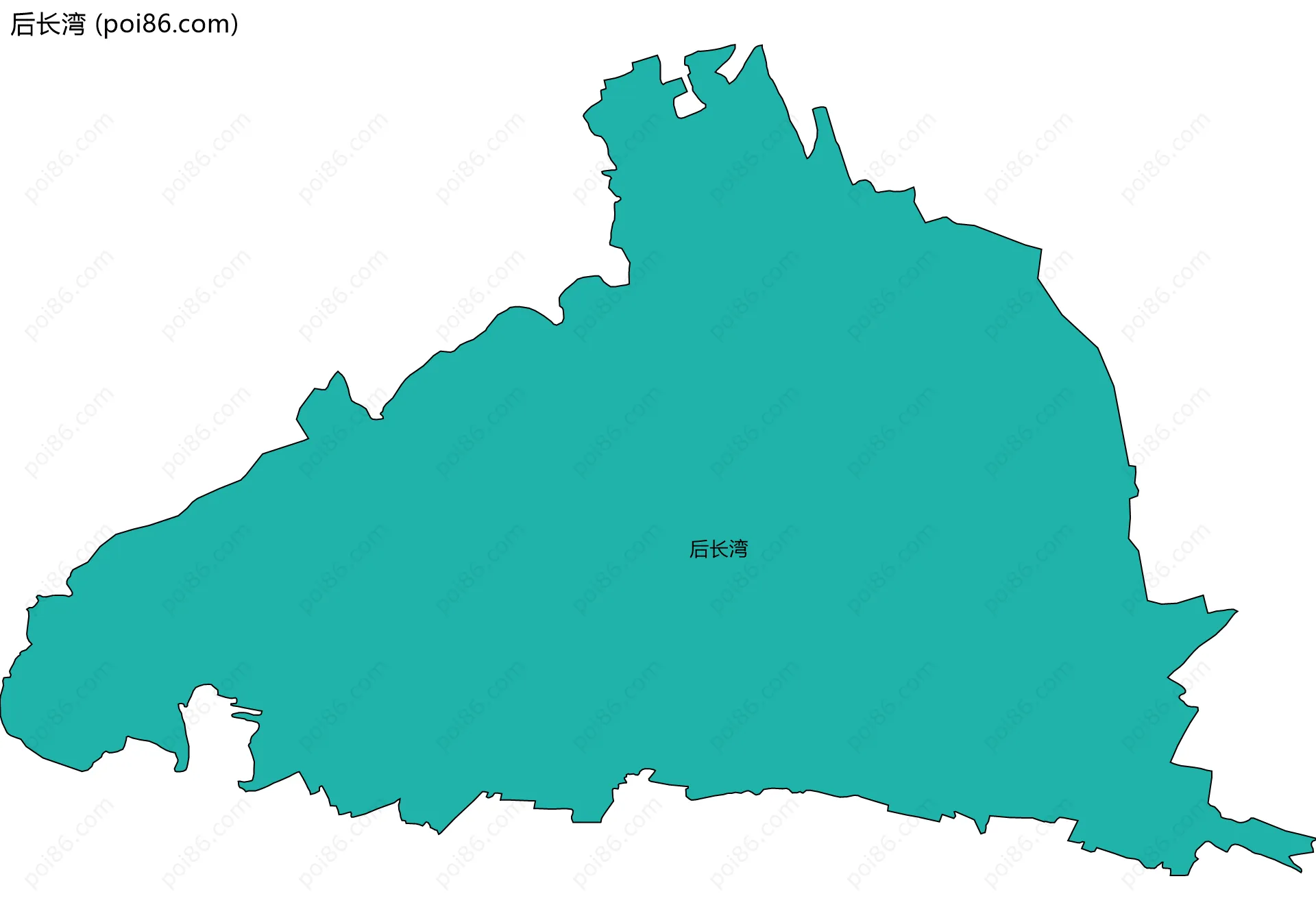 后长湾边界地图