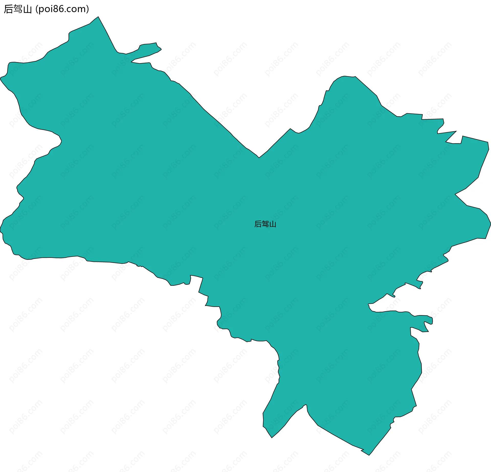 后驾山边界地图