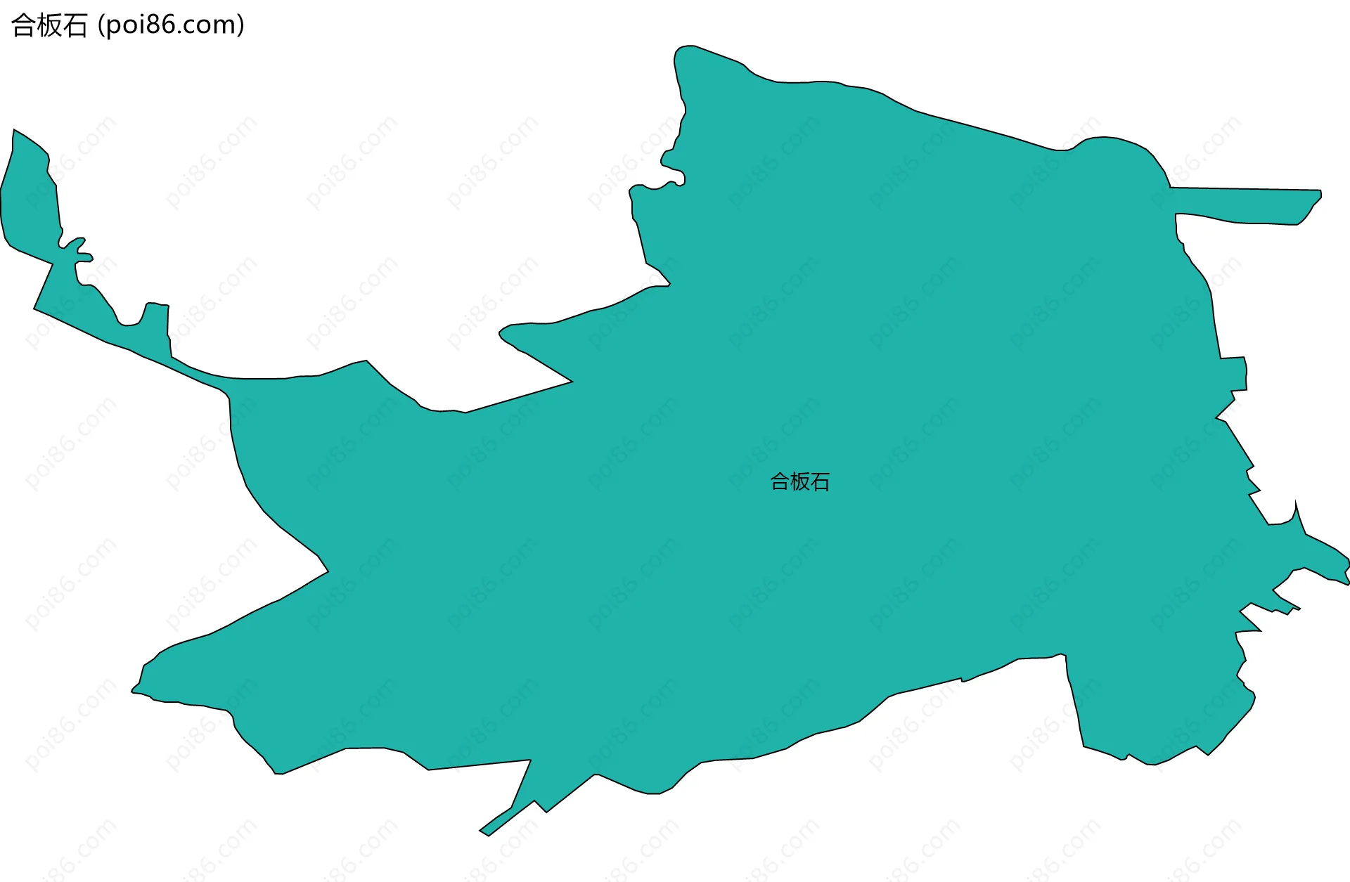 合板石边界地图