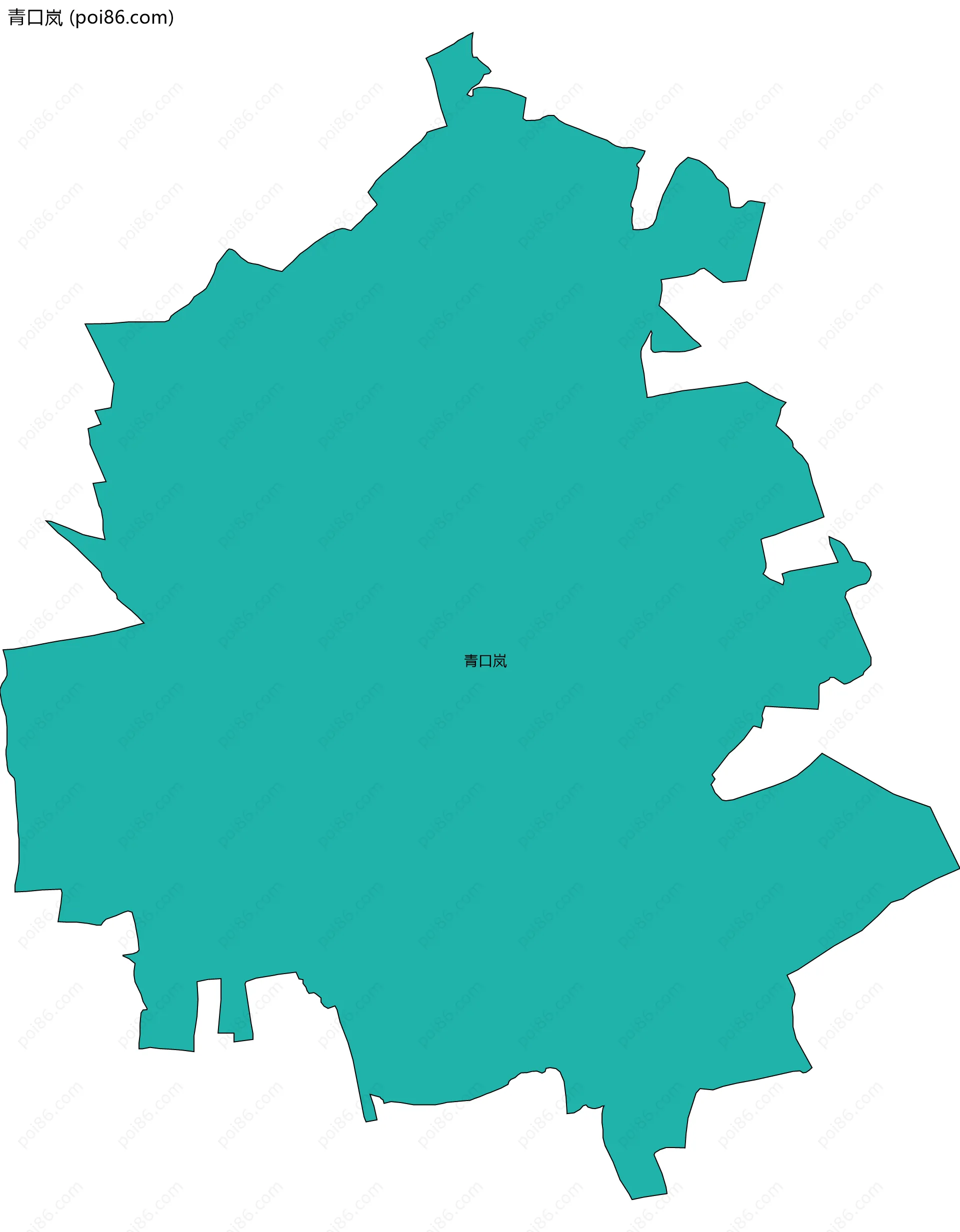 青口岚边界地图
