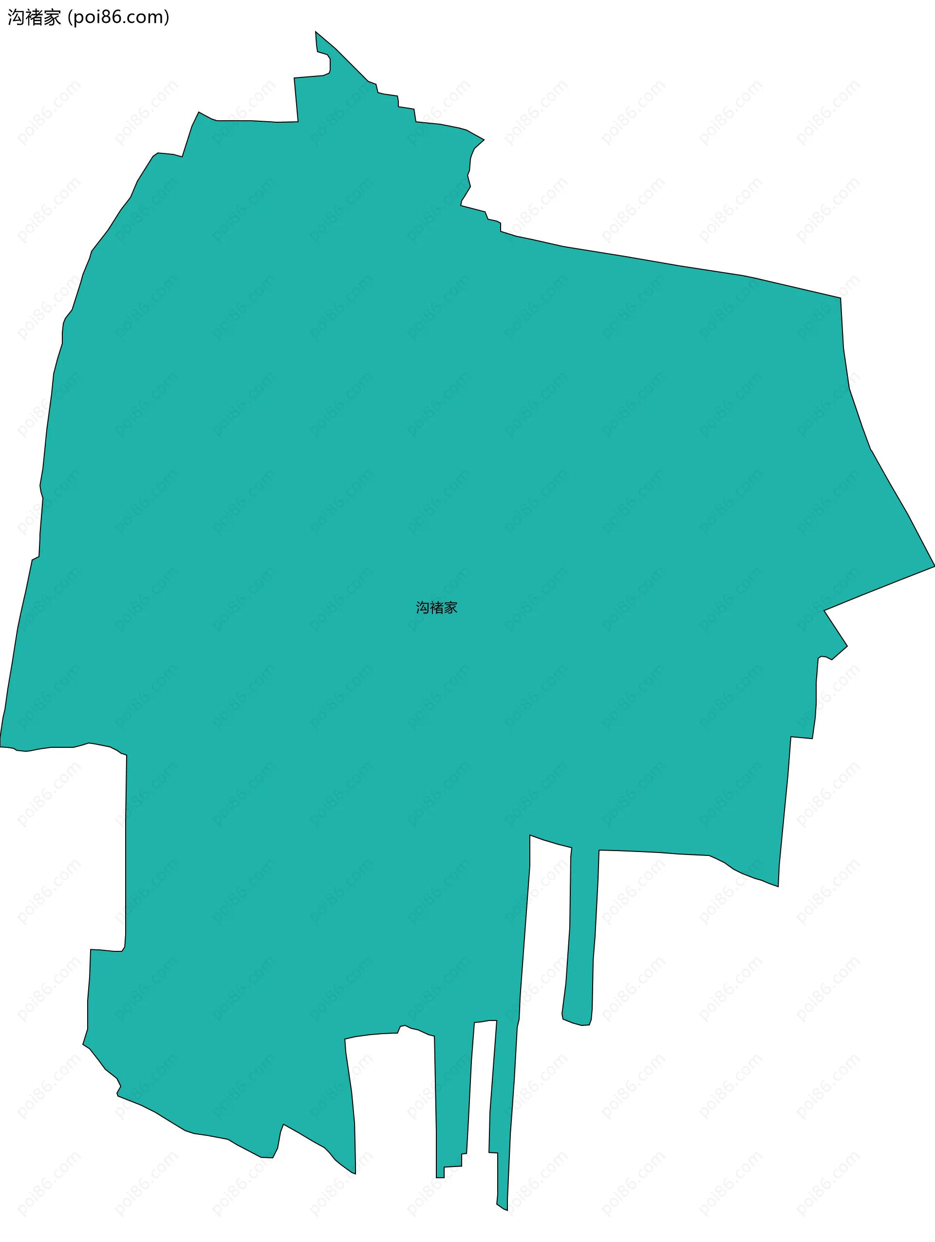 沟褚家边界地图