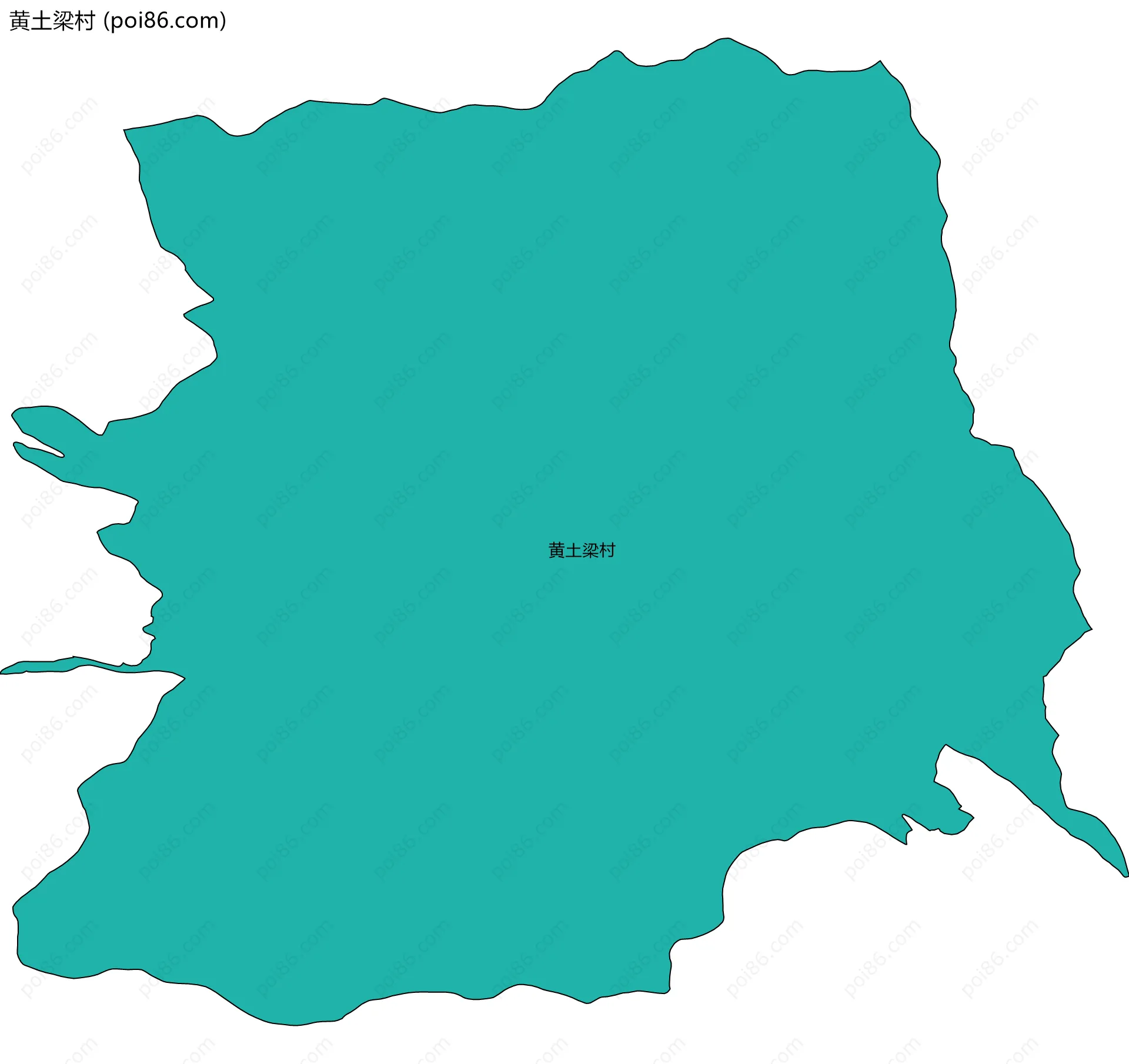 黄土梁村边界地图