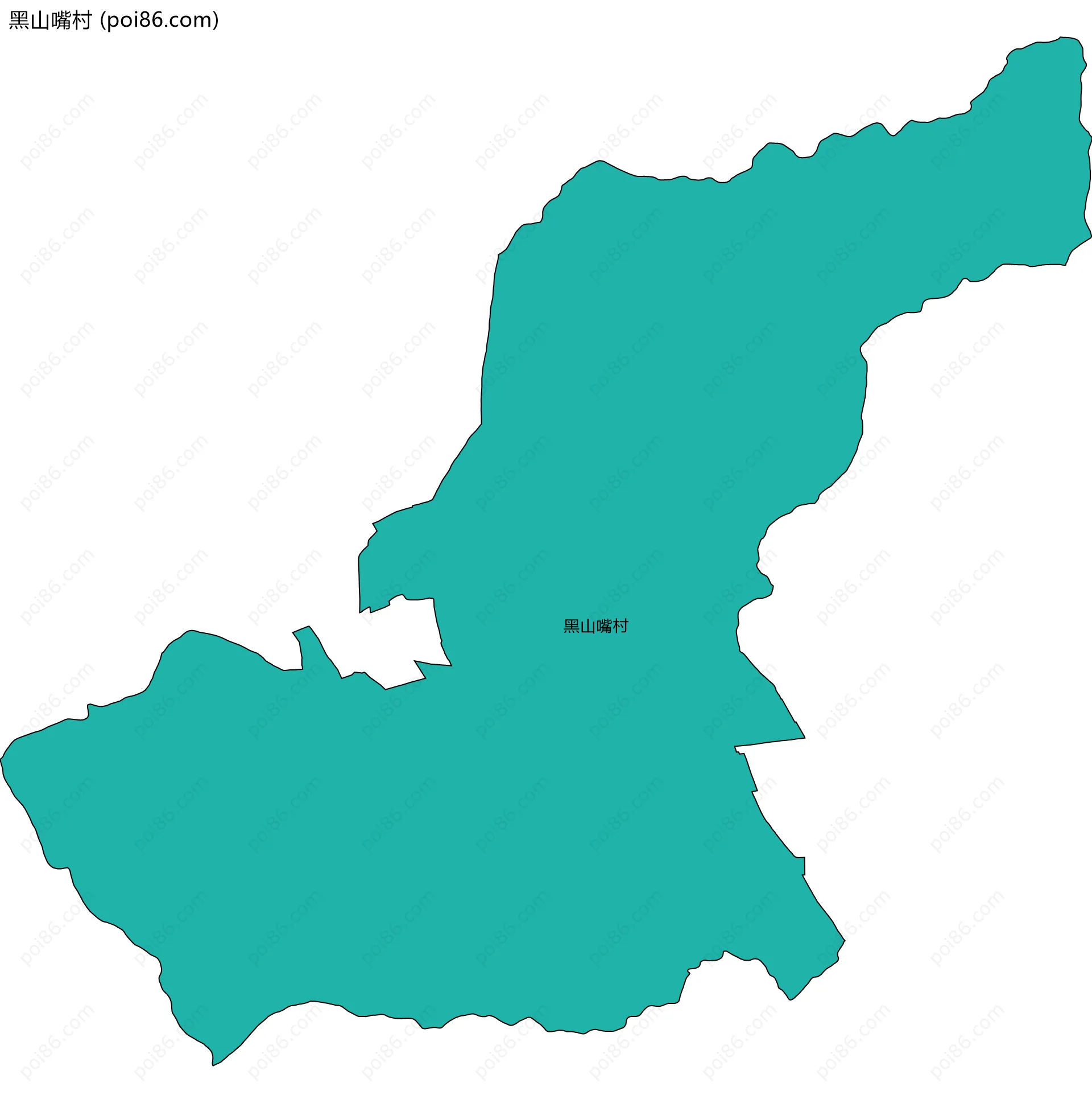 黑山嘴村边界地图