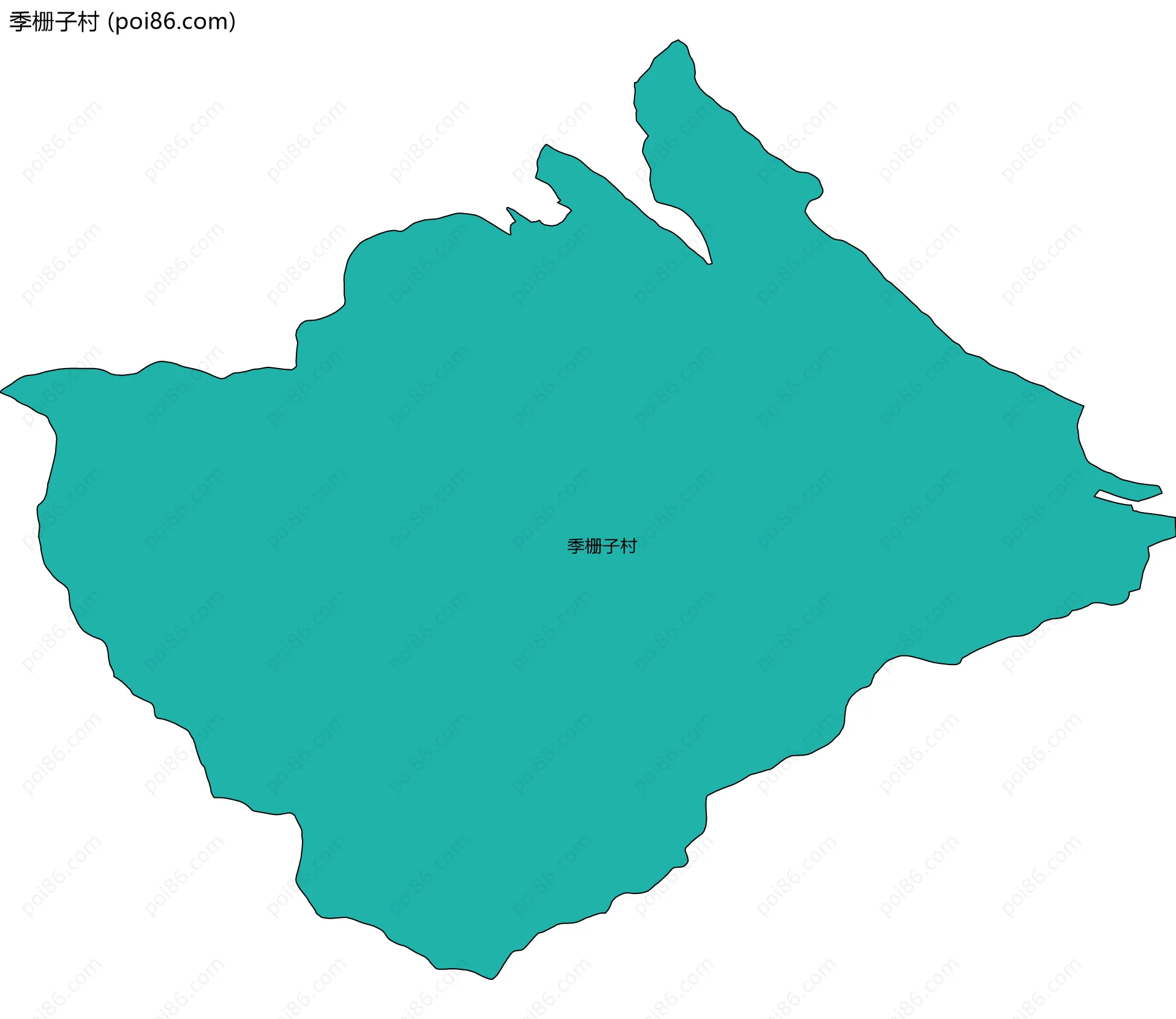 季栅子村边界地图