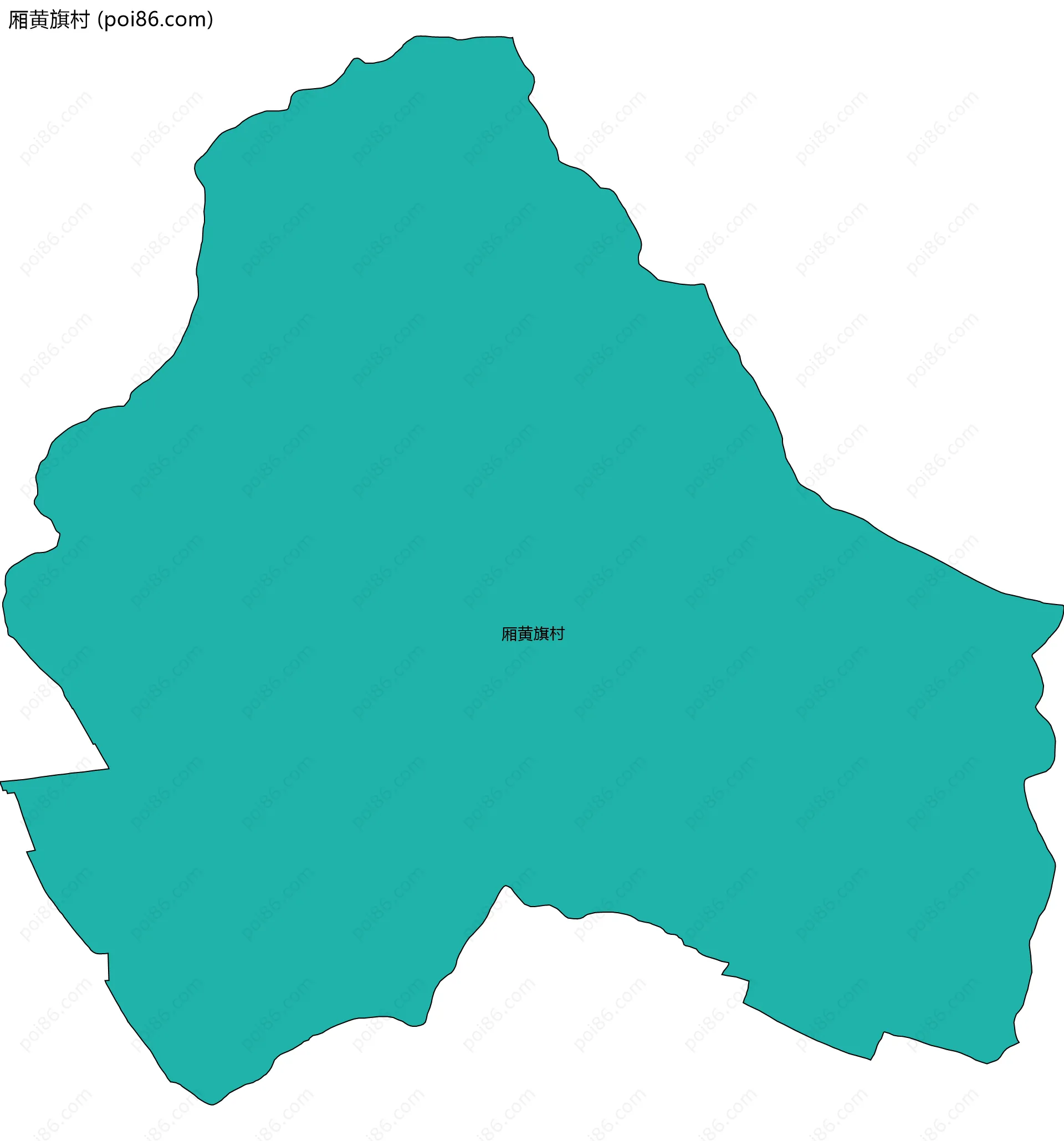 厢黄旗村边界地图