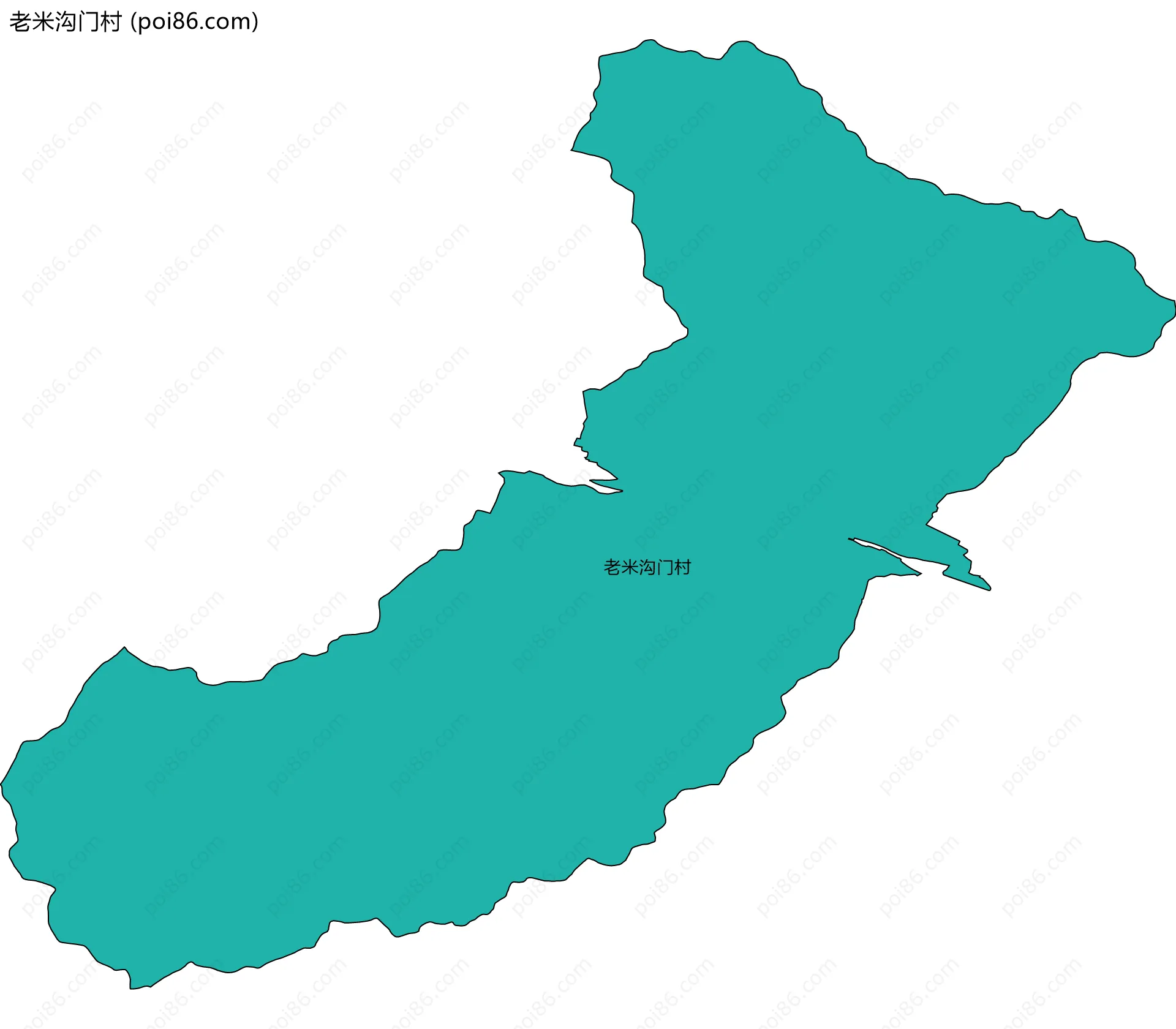 老米沟门村边界地图