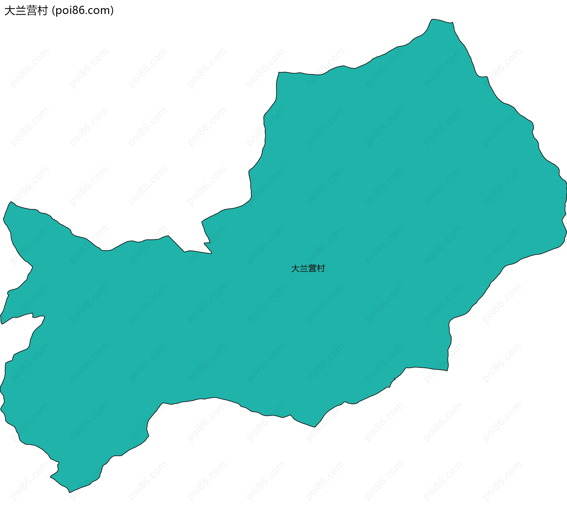 大兰营村边界地图