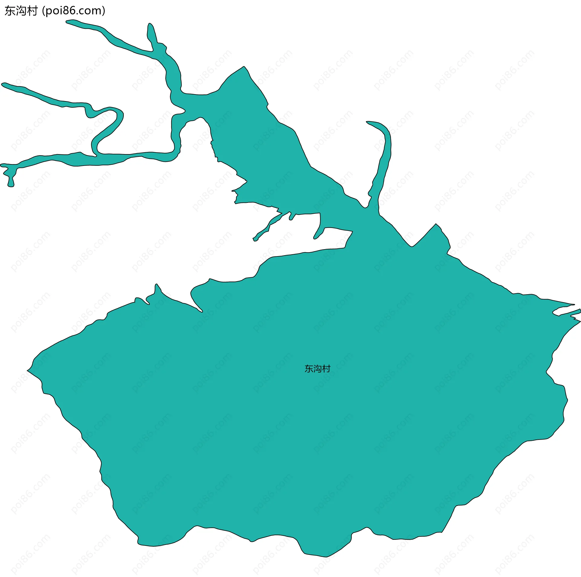 东沟村边界地图