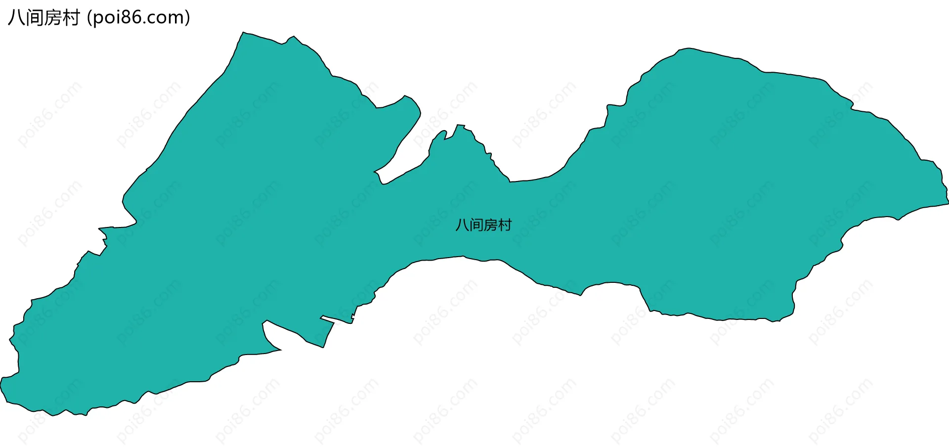 八间房村边界地图