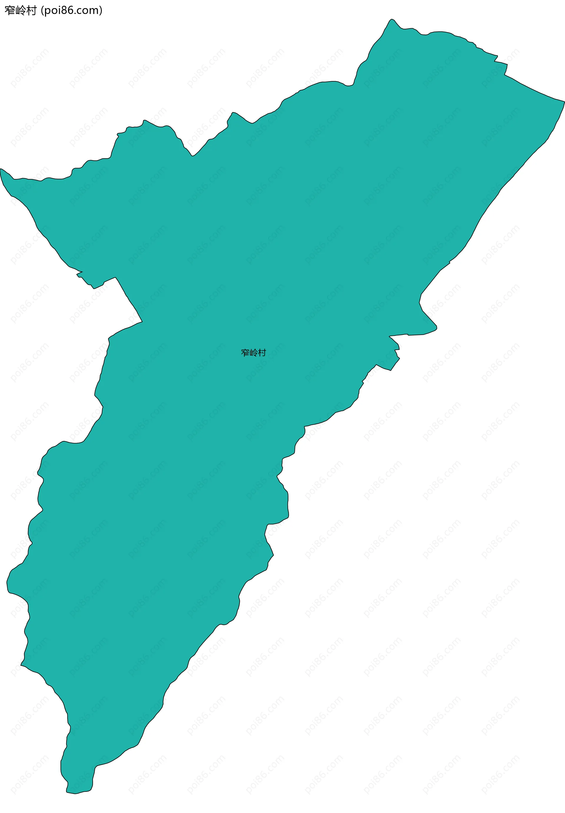 窄岭村边界地图