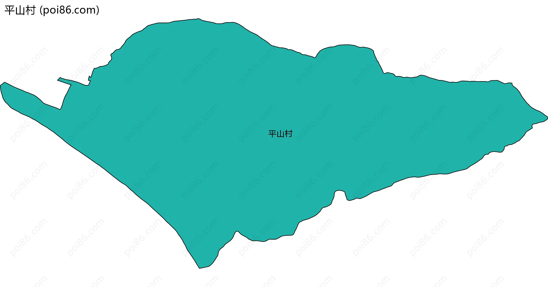 平山村边界地图