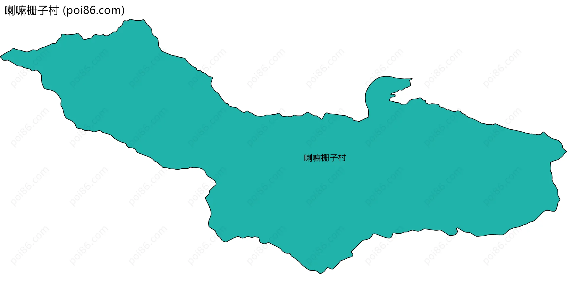 喇嘛栅子村边界地图