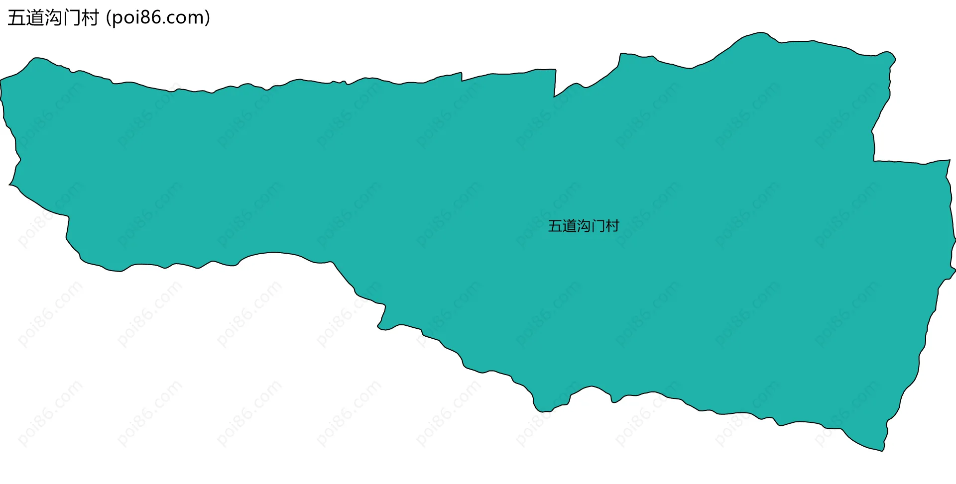 五道沟门村边界地图