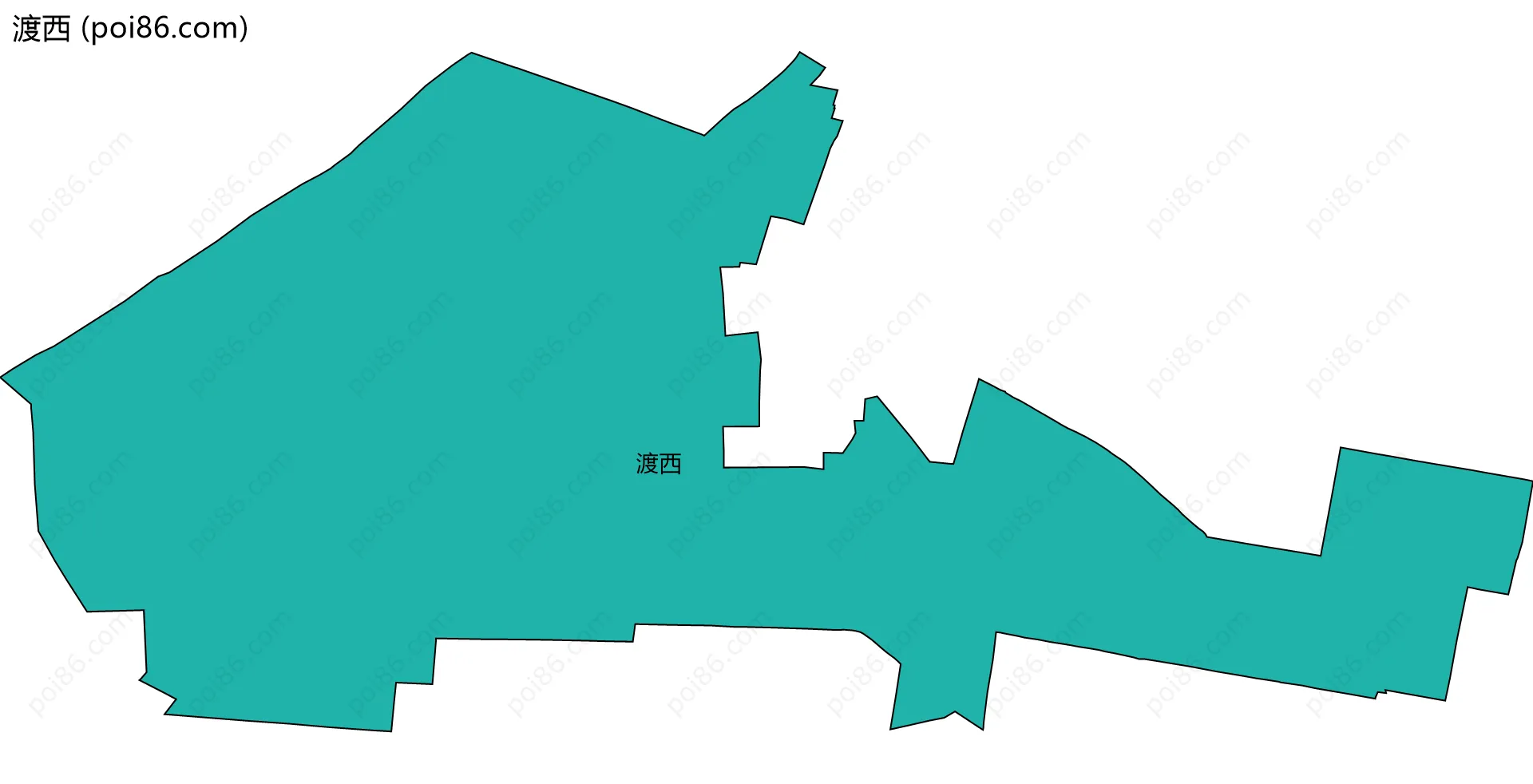 渡西边界地图