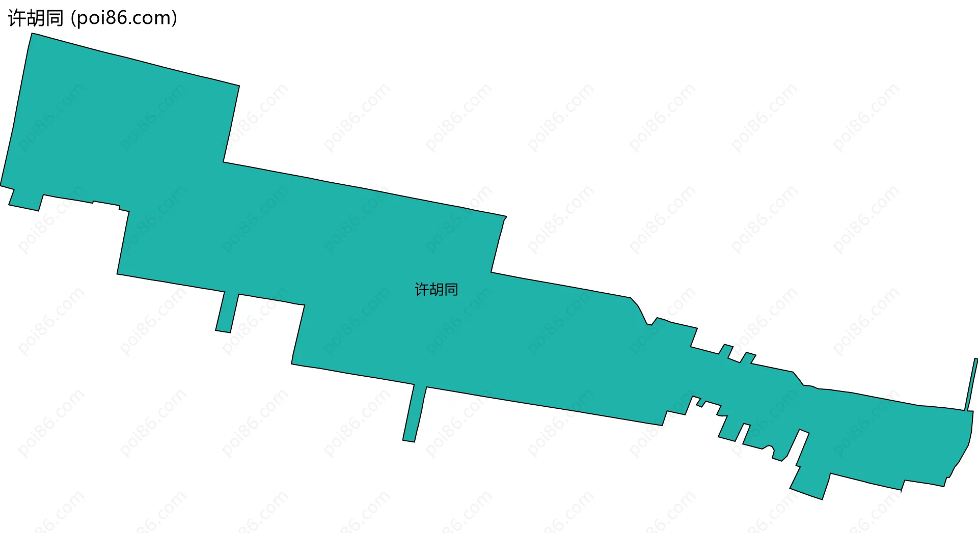 许胡同边界地图