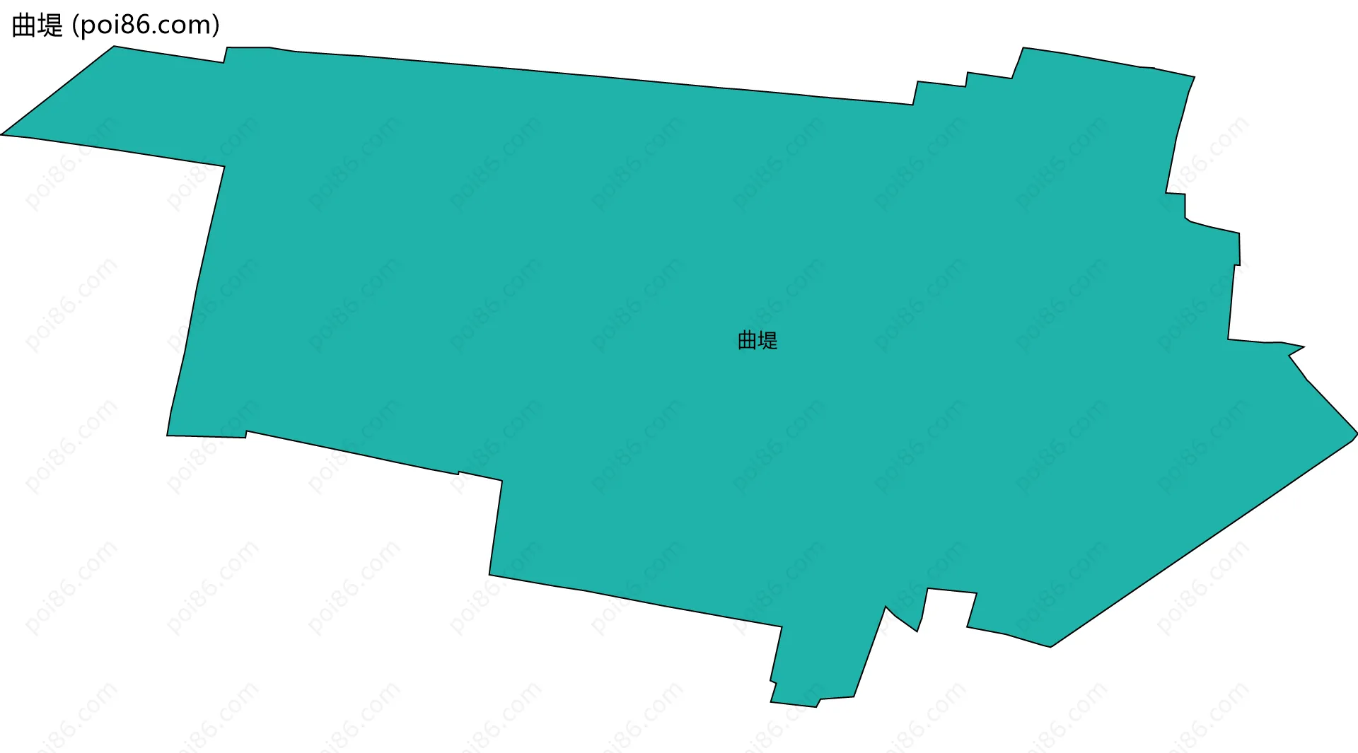 曲堤边界地图