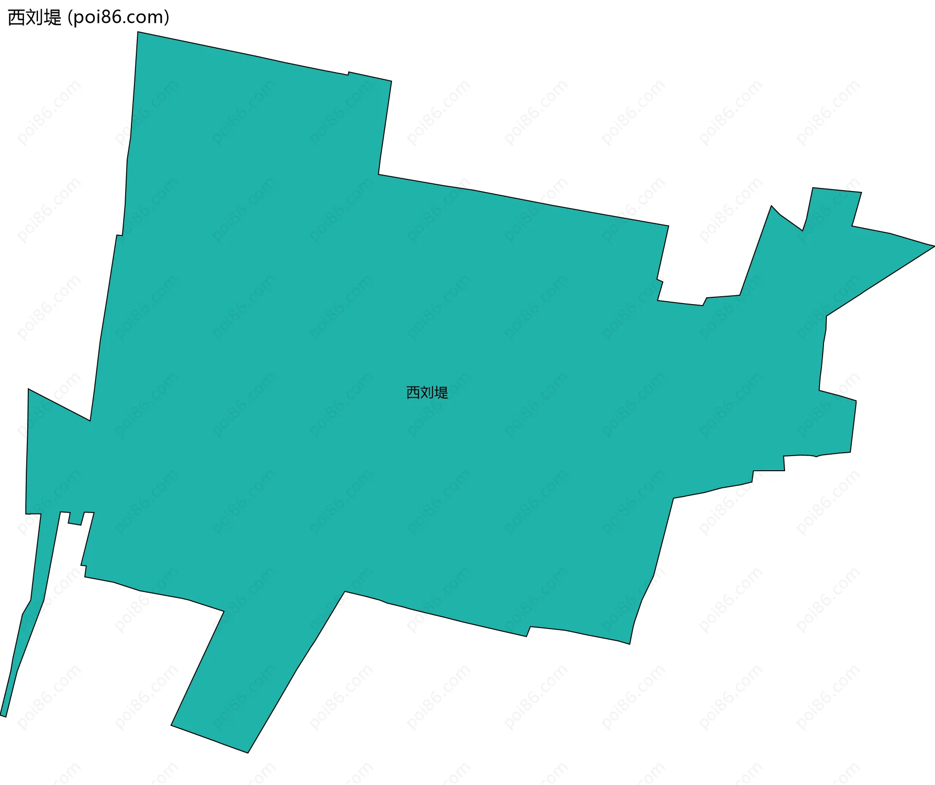 西刘堤边界地图