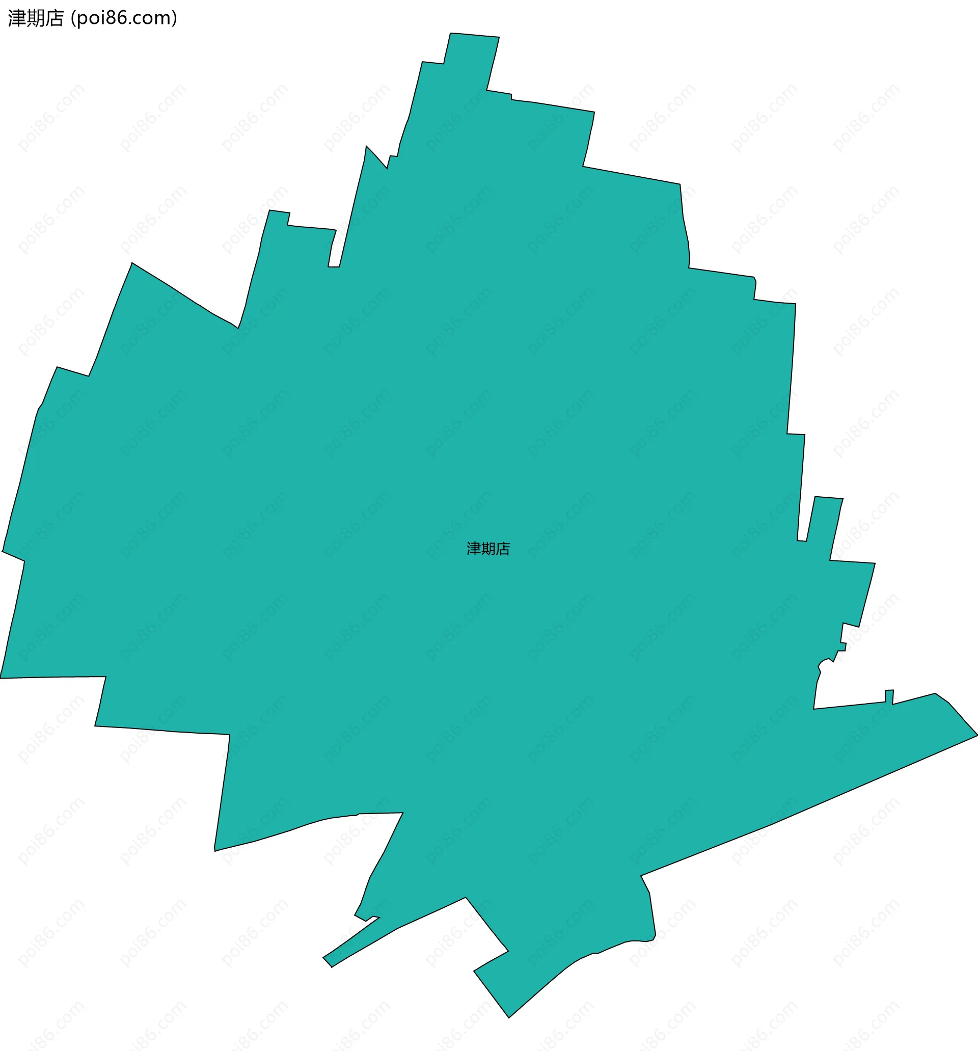 津期店边界地图