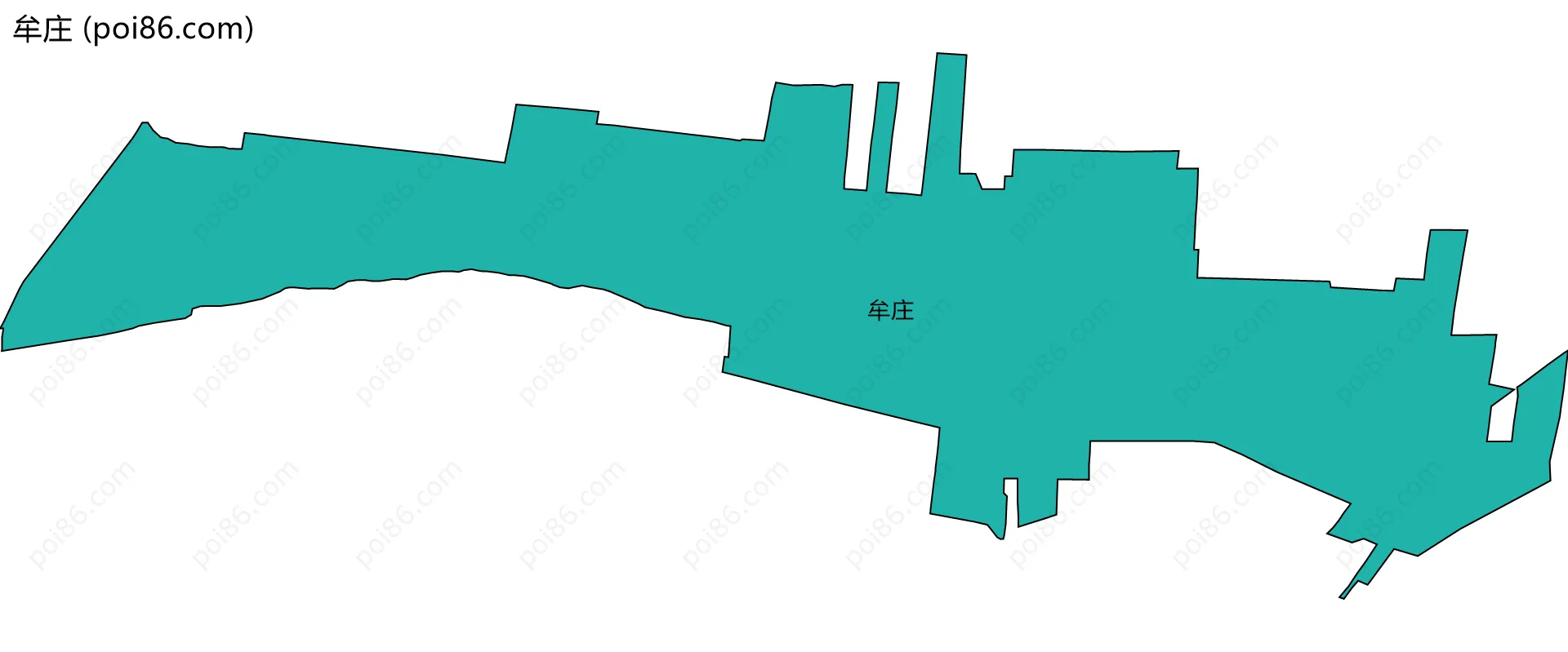 牟庄边界地图