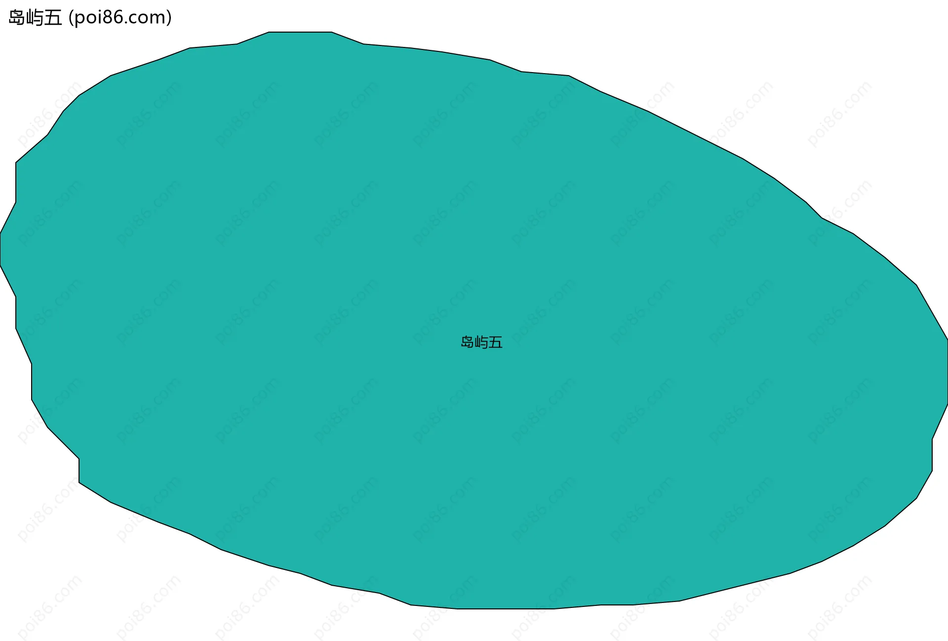 岛屿五边界地图(五级行政区划)