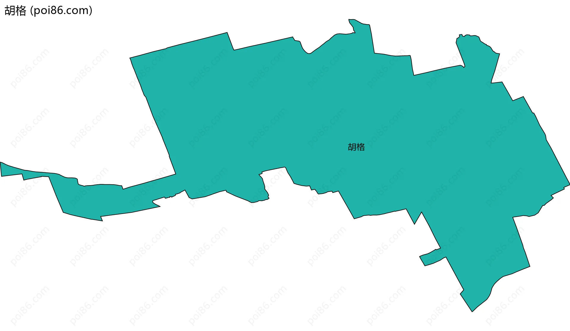 胡格边界地图