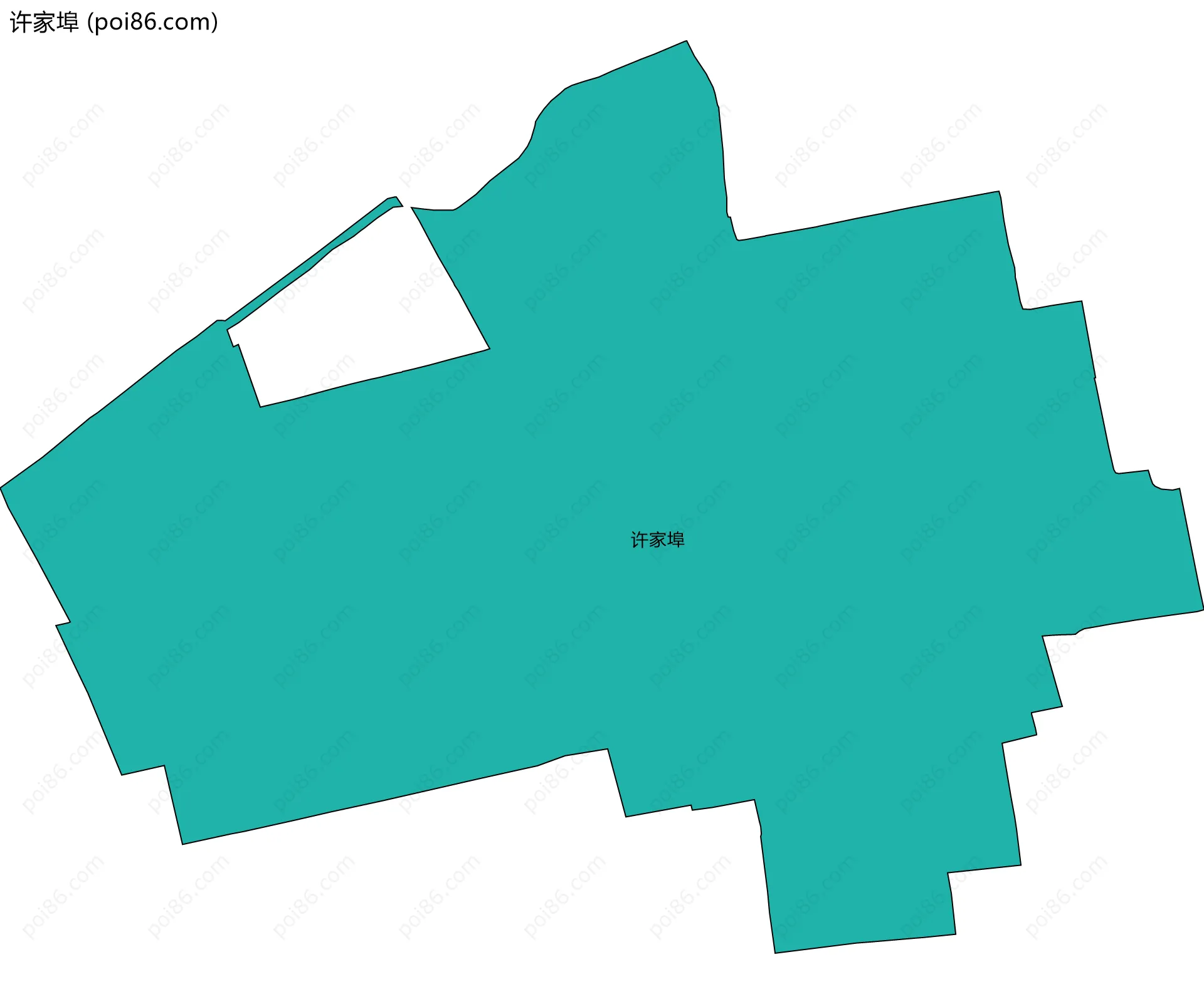 许家埠边界地图