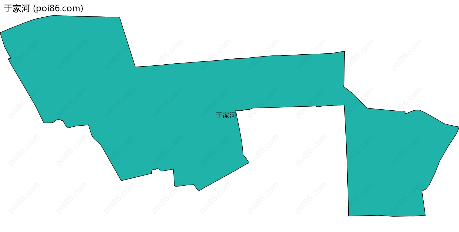 于家河边界地图