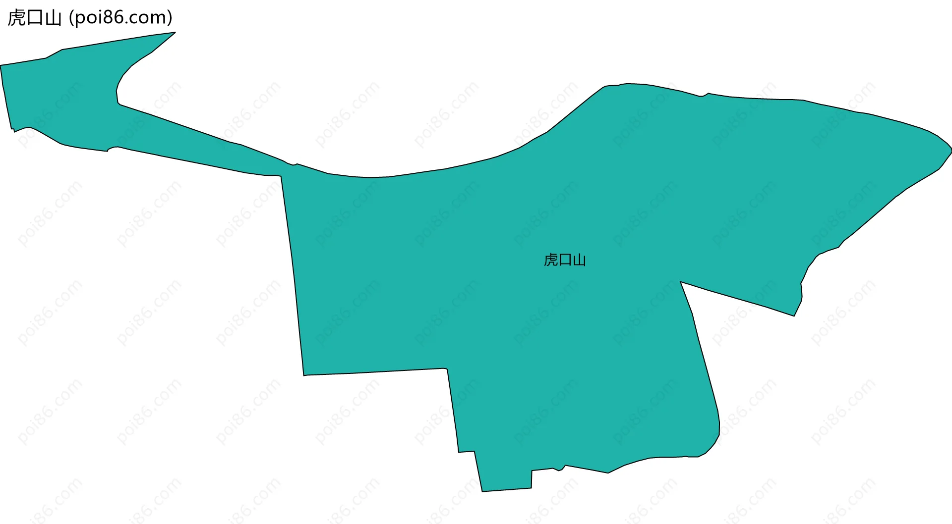 虎口山边界地图
