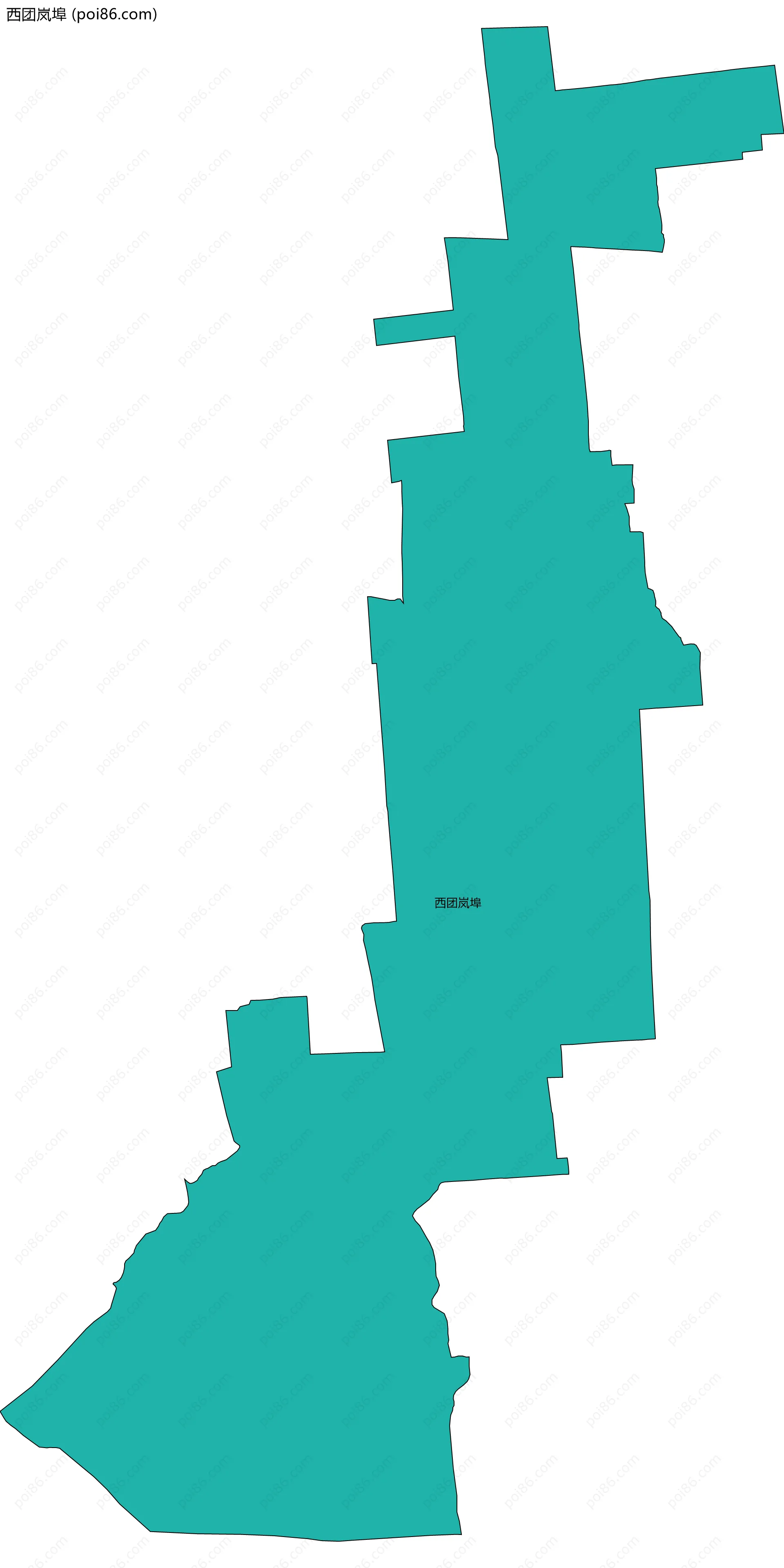 西团岚埠边界地图