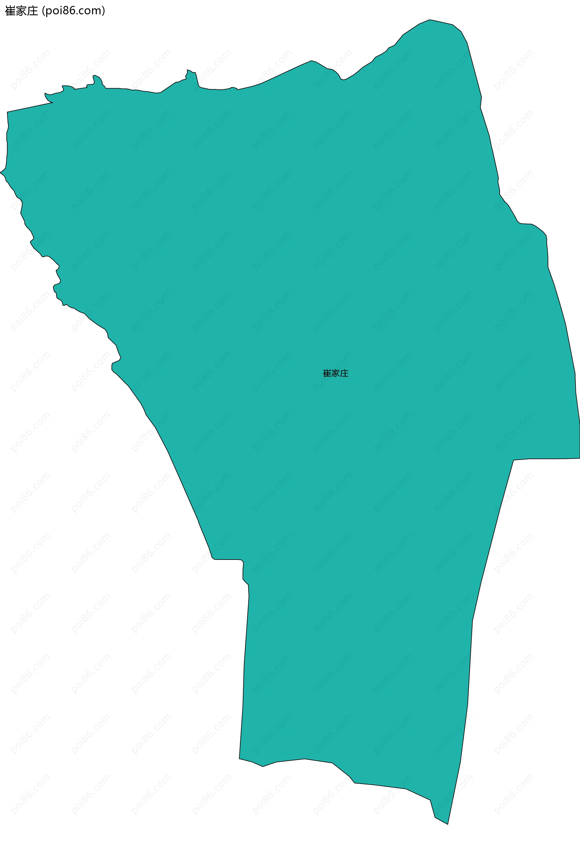 崔家庄边界地图