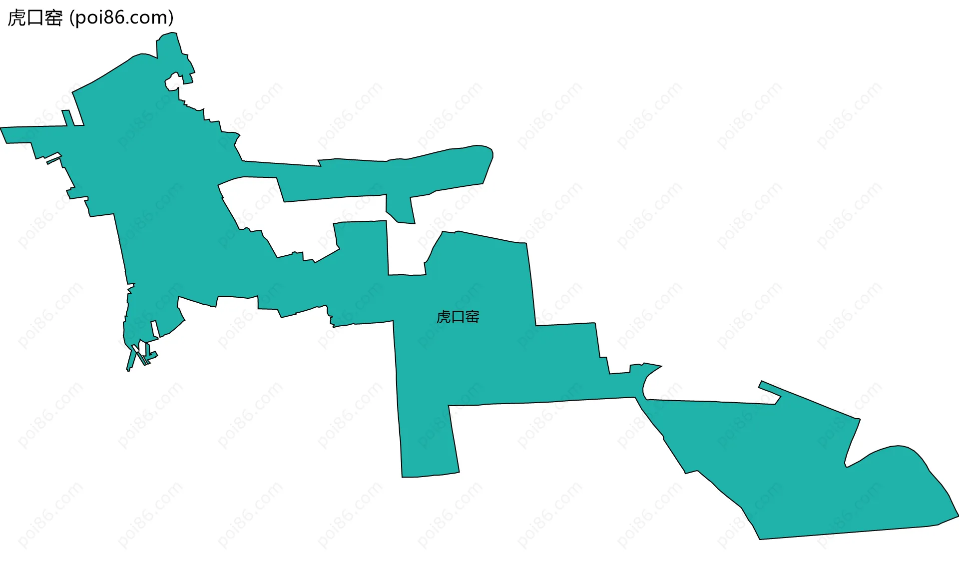 虎口窑边界地图