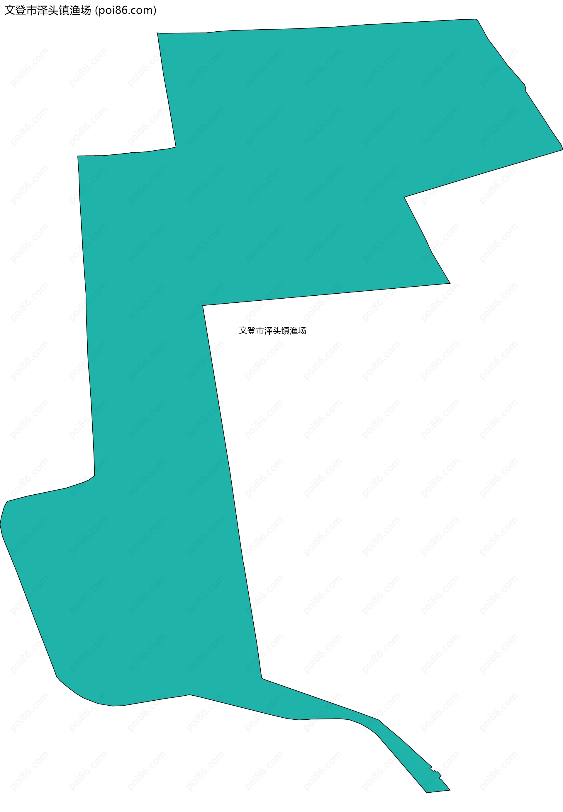 文登市泽头镇渔场边界地图