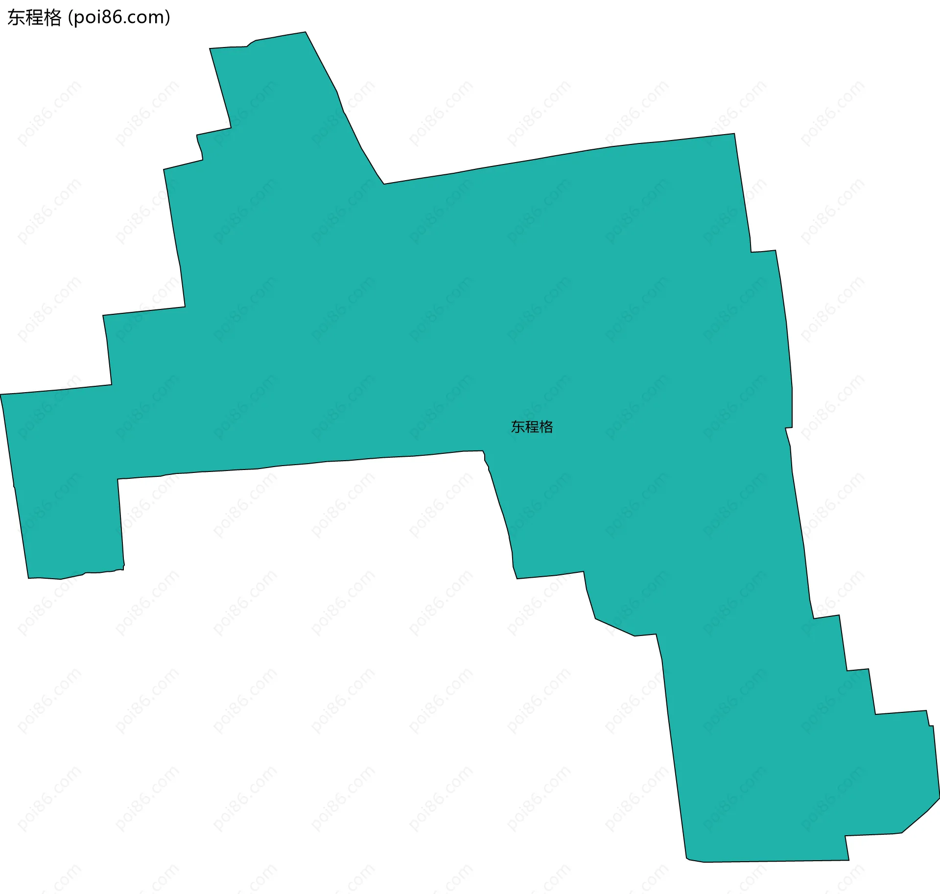 东程格边界地图