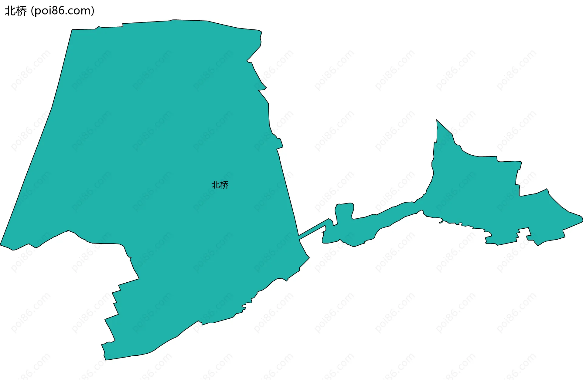 北桥边界地图