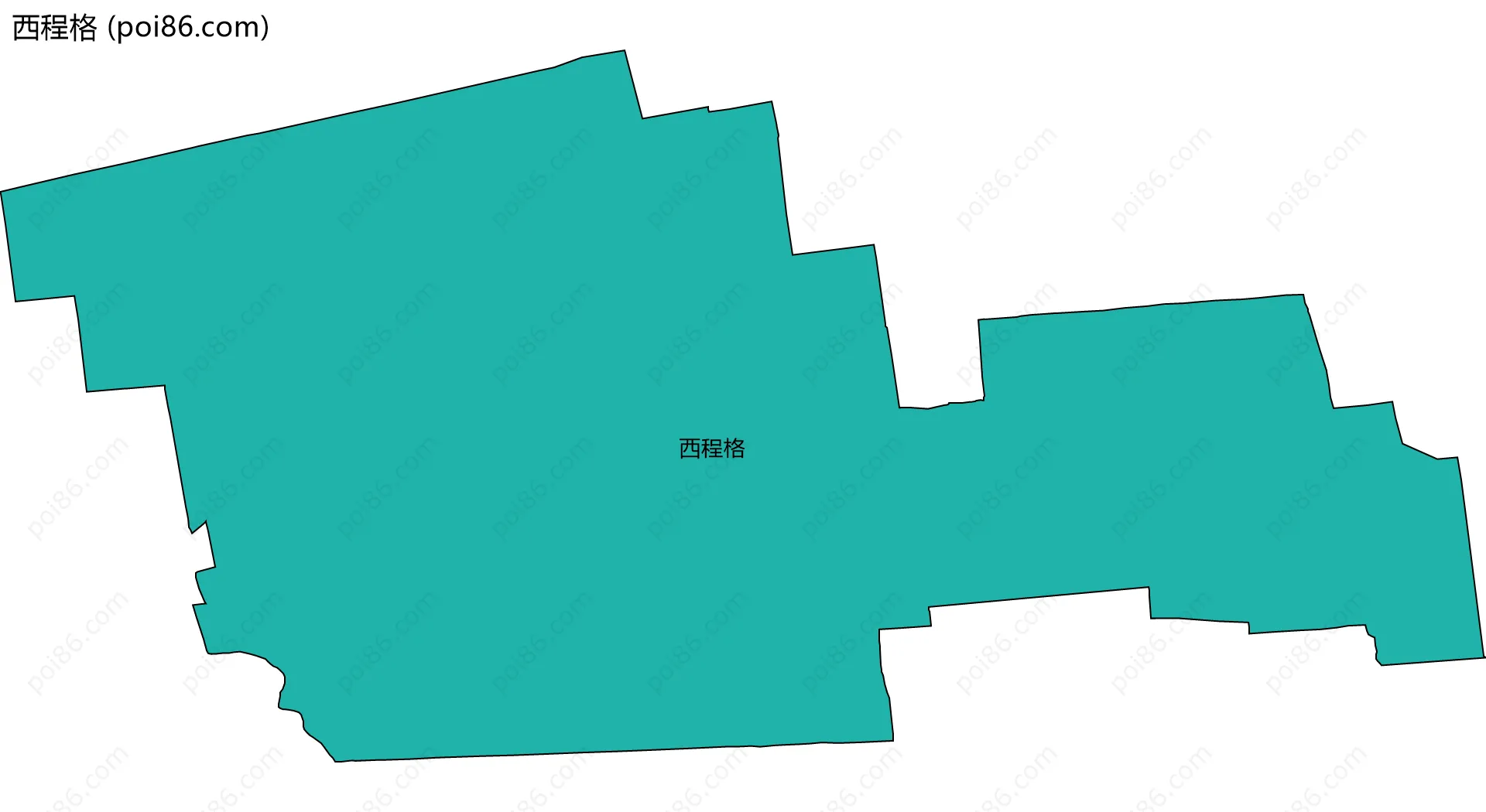 西程格边界地图