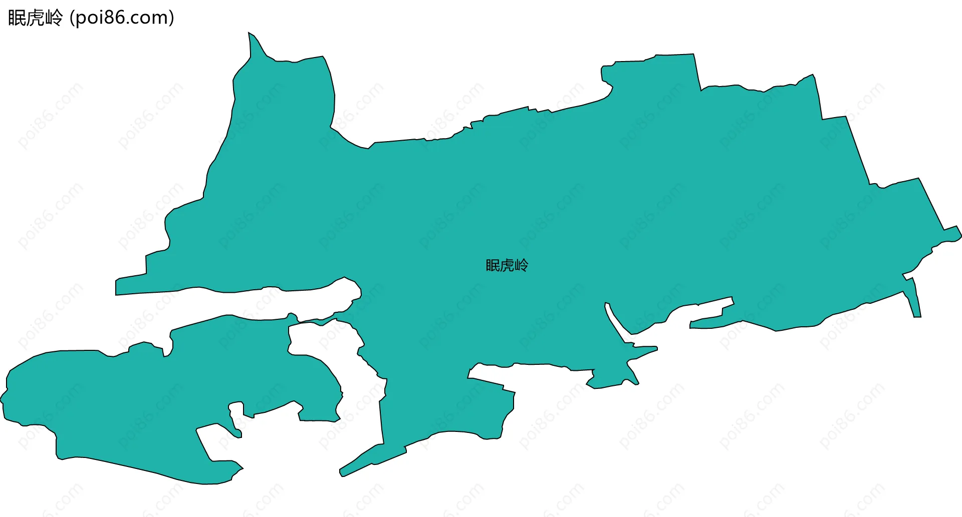 眠虎岭边界地图