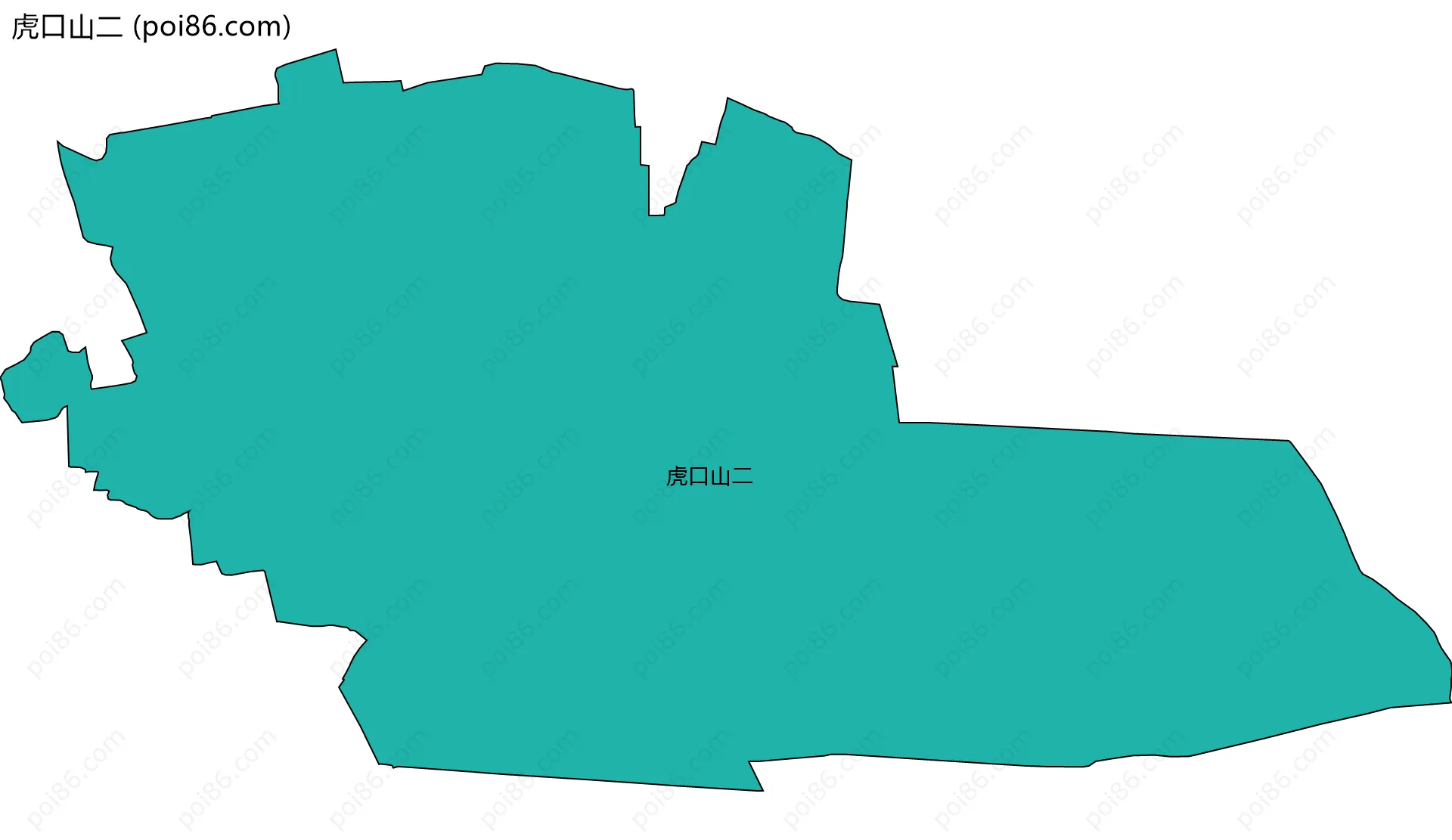 虎口山二边界地图