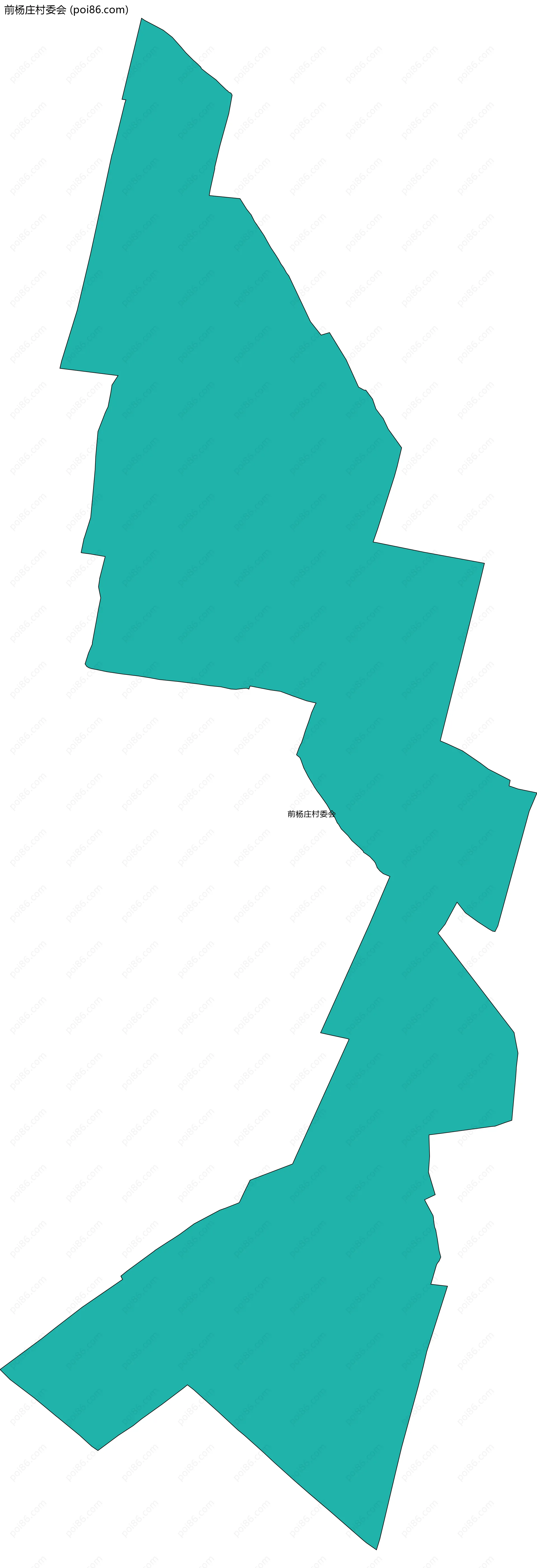 前杨庄村委会边界地图