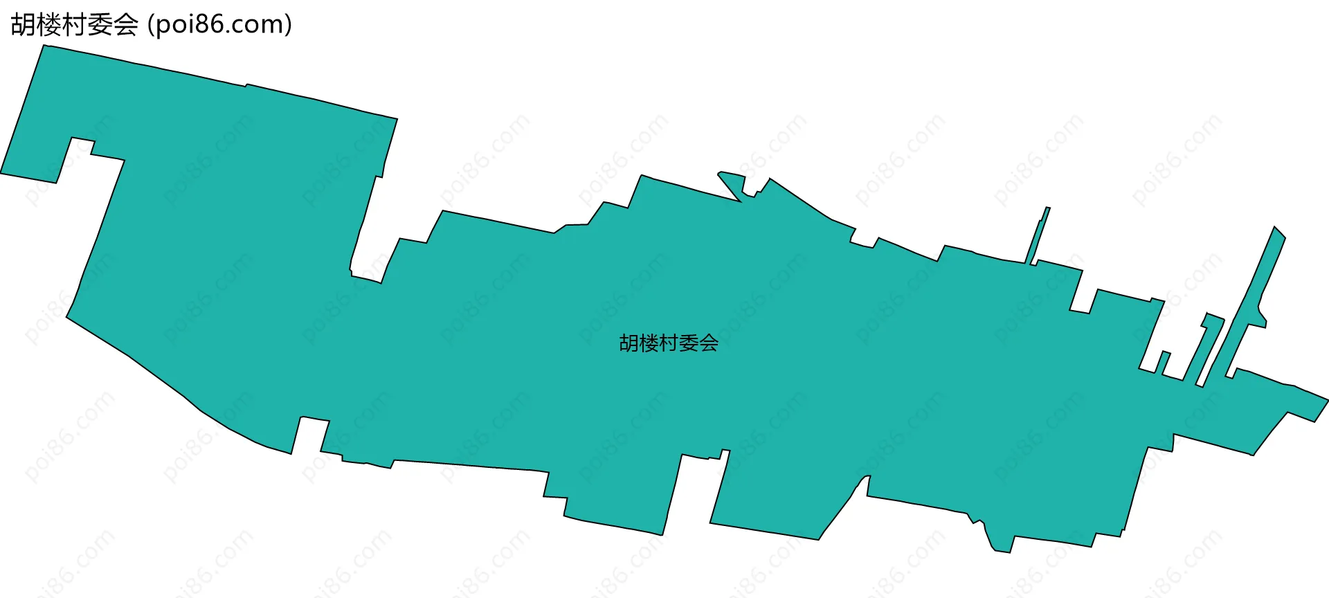 胡楼村委会边界地图