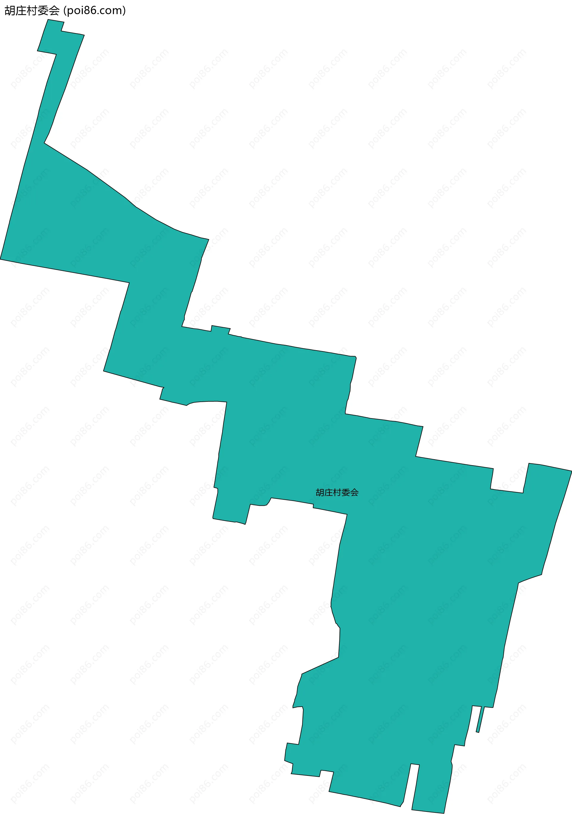 胡庄村委会边界地图