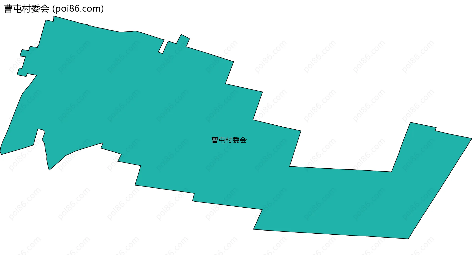 曹屯村委会边界地图