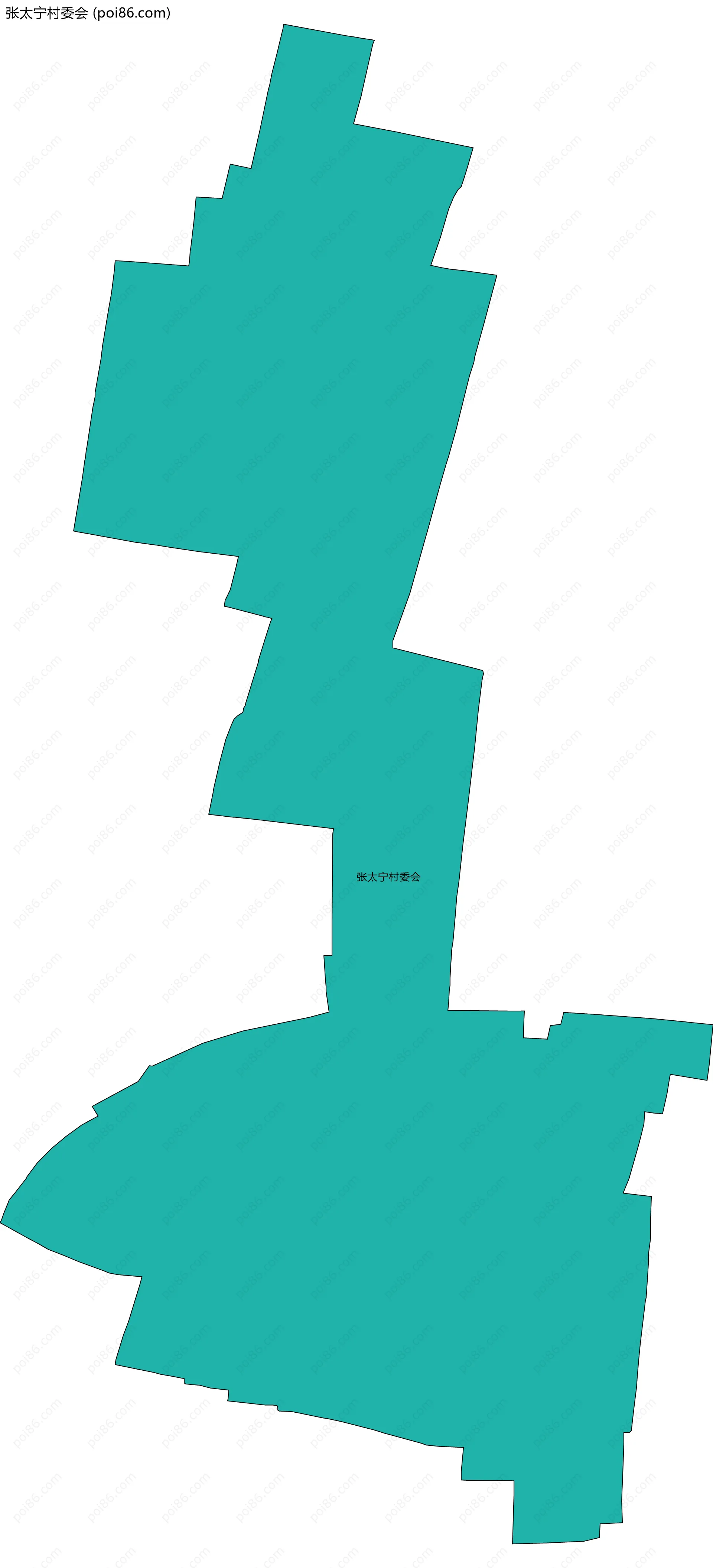 张太宁村委会边界地图