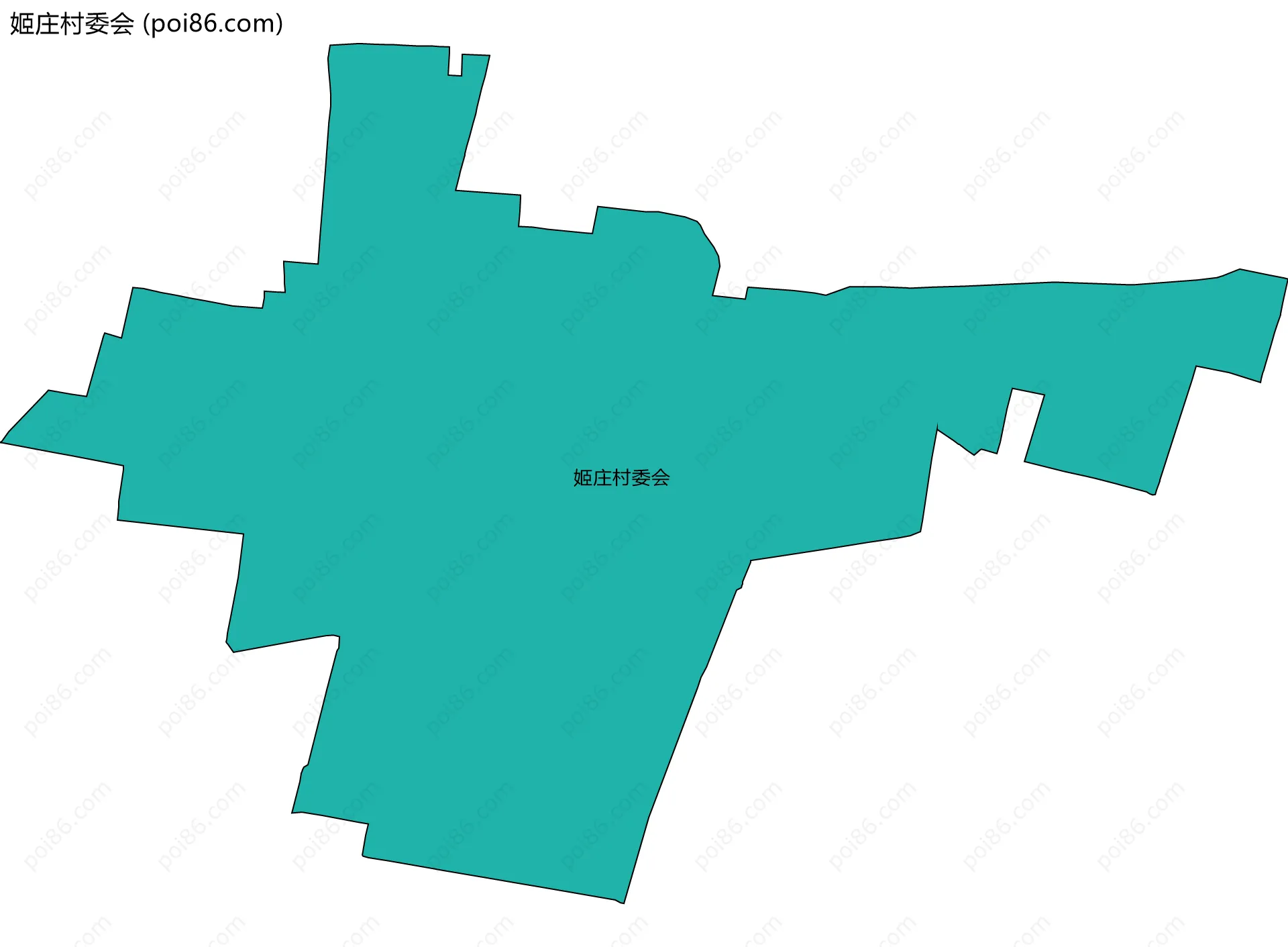 姬庄村委会边界地图