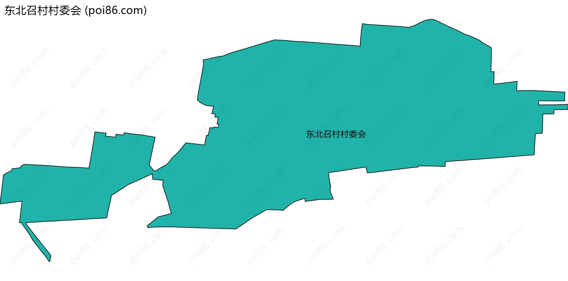 东北召村村委会边界地图